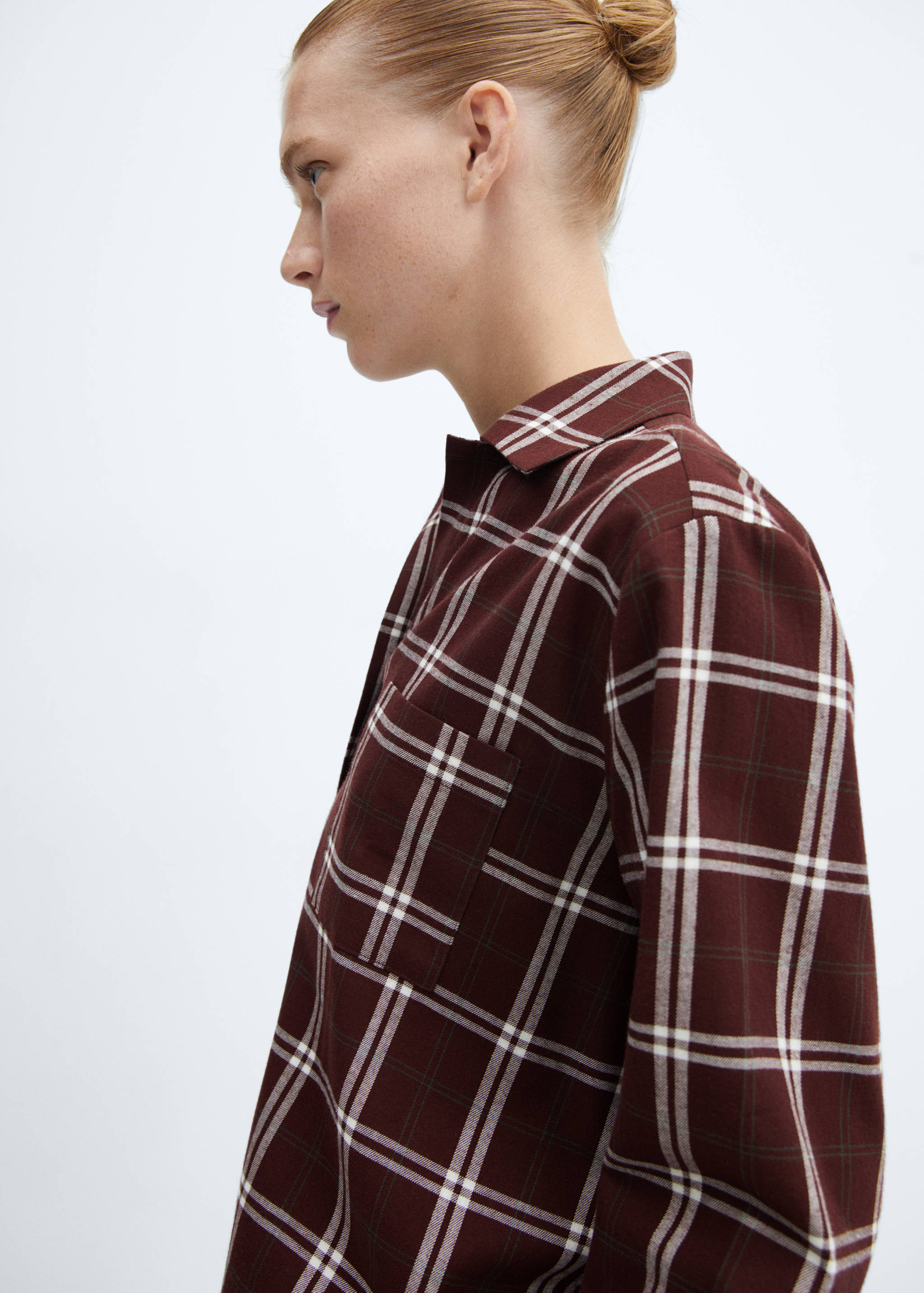 Check flannel pyjama shirt - Details of the article 1