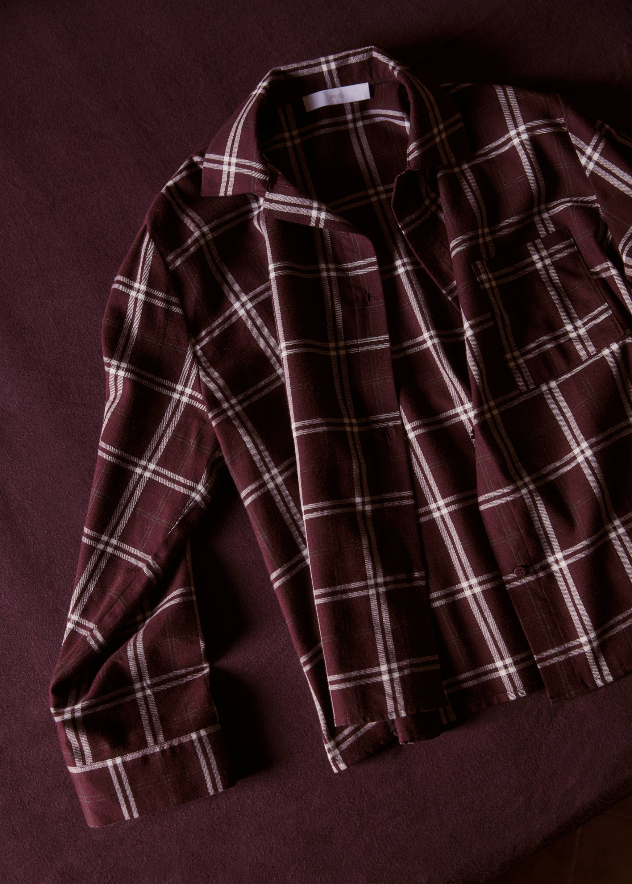Check flannel pyjama shirt - Details of the article 7