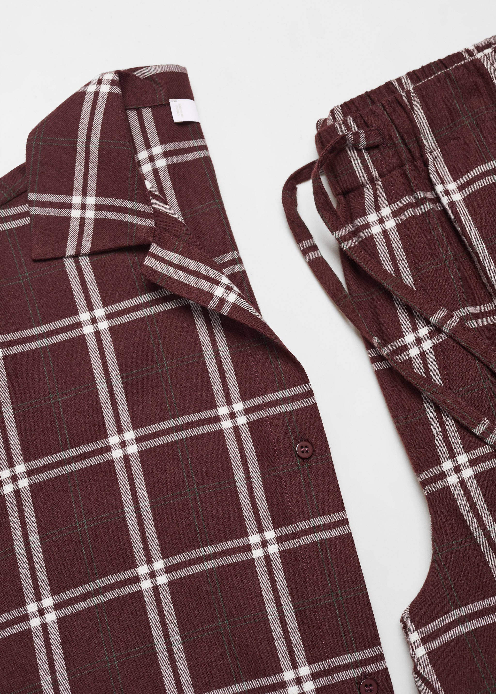 Check flannel pyjama shirt - Details of the article 8