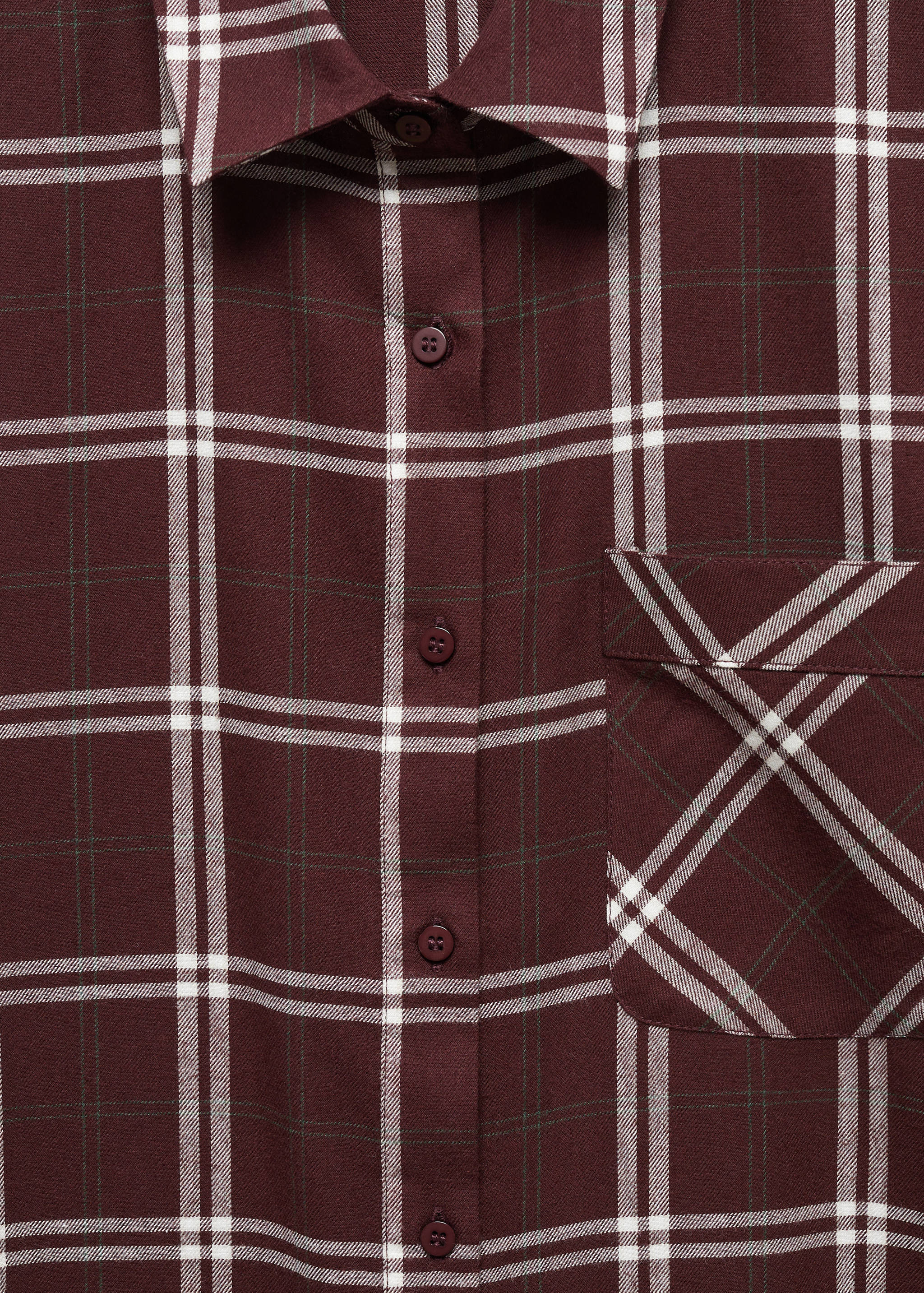 Check flannel lace nightgown - Details of the article 8