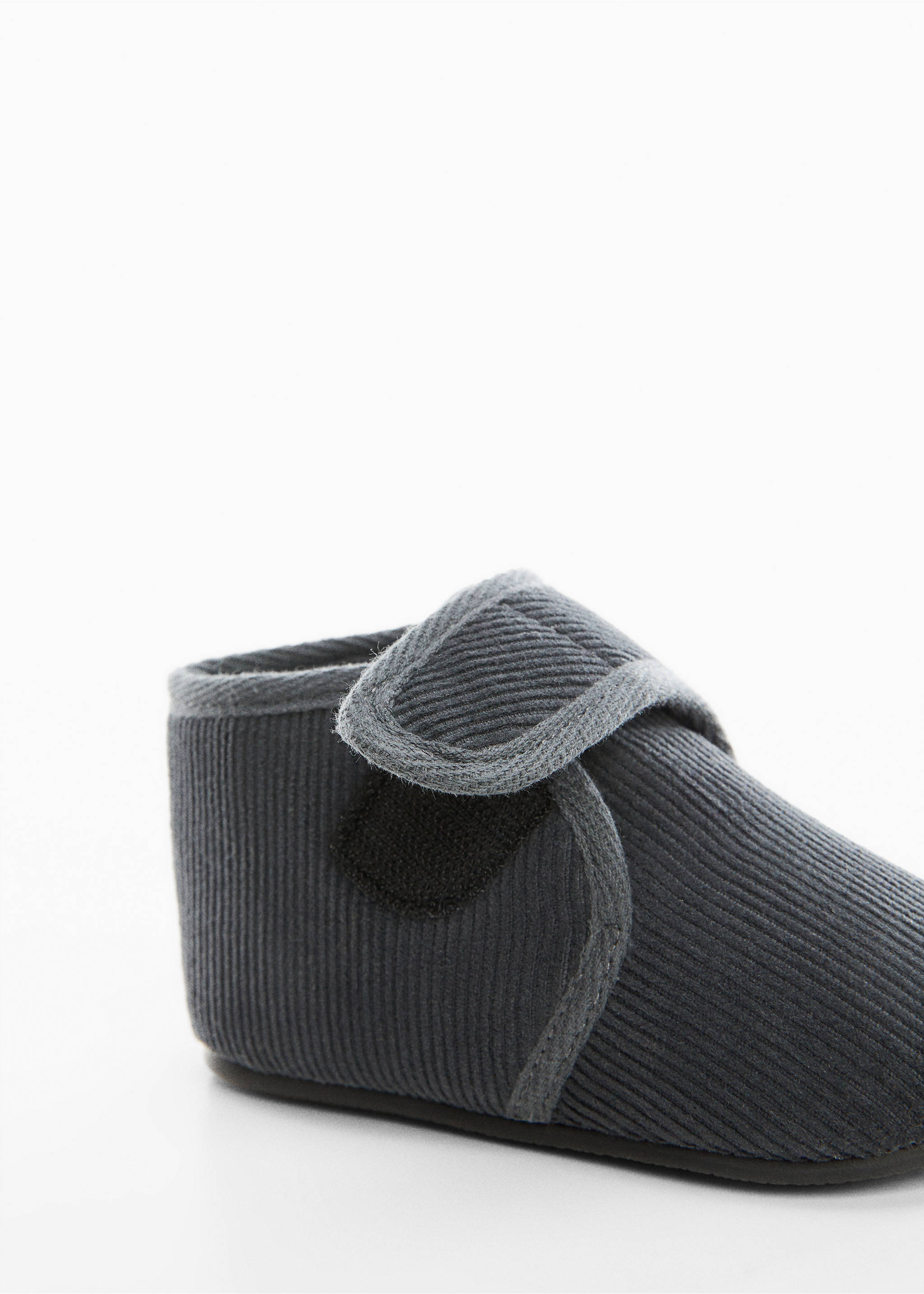 Cotton bootee - Details of the article 2, Charcoal. Ref: 57067749-00.