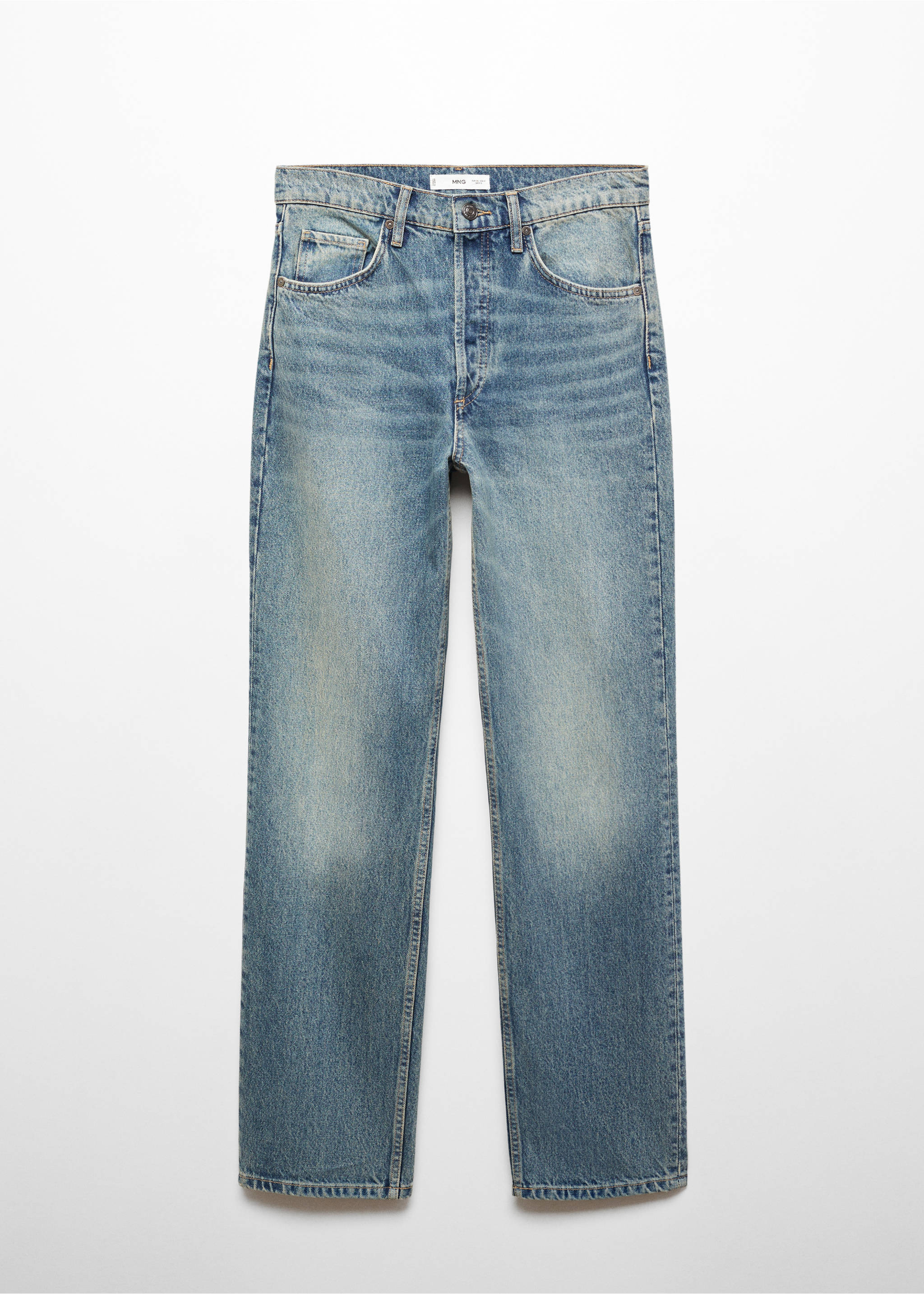Mid-rise straight jeans - Article without model, Medium Vintage Blue. Ref: 57067761-00.