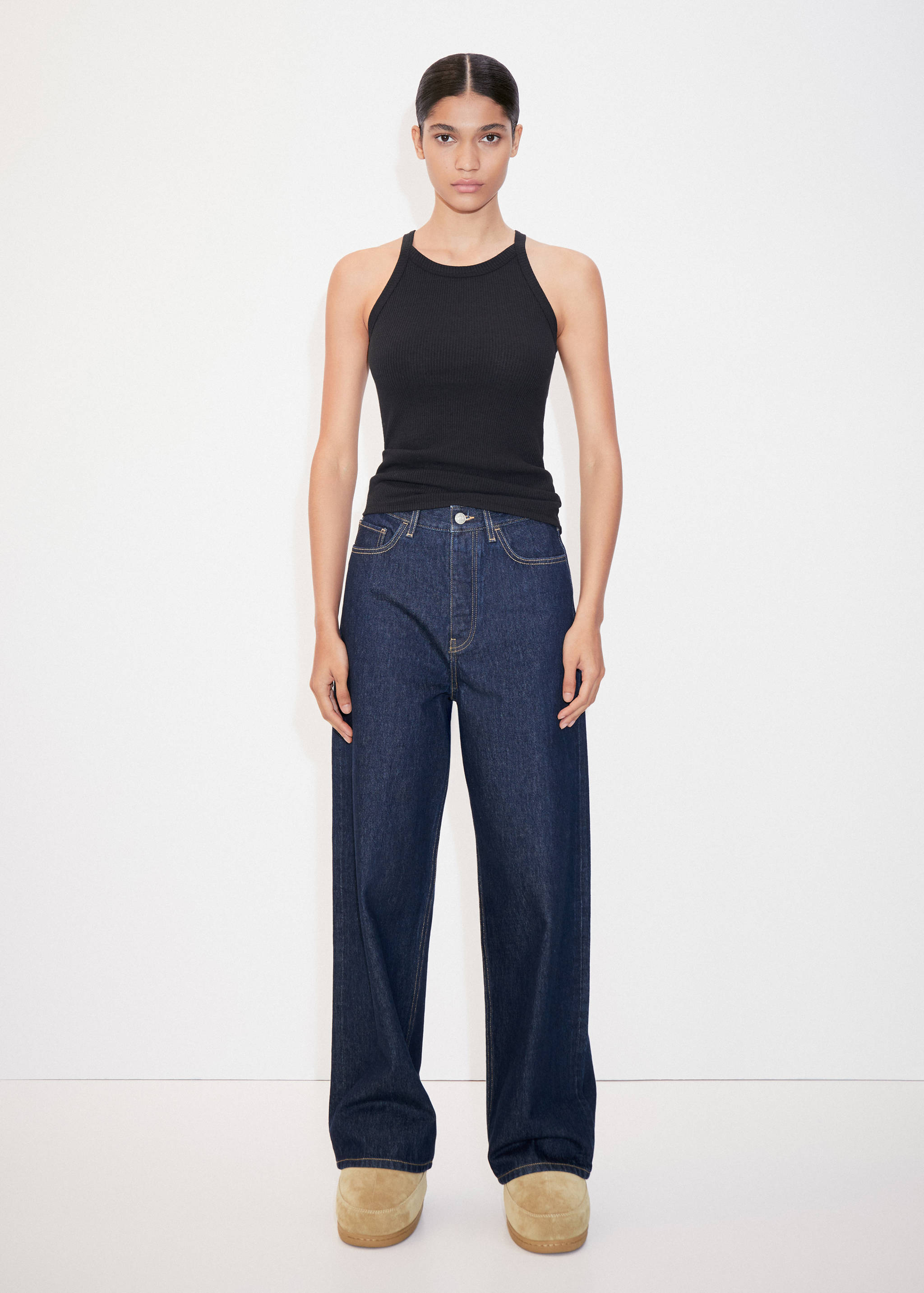 Top punto cuello halter - Plano general