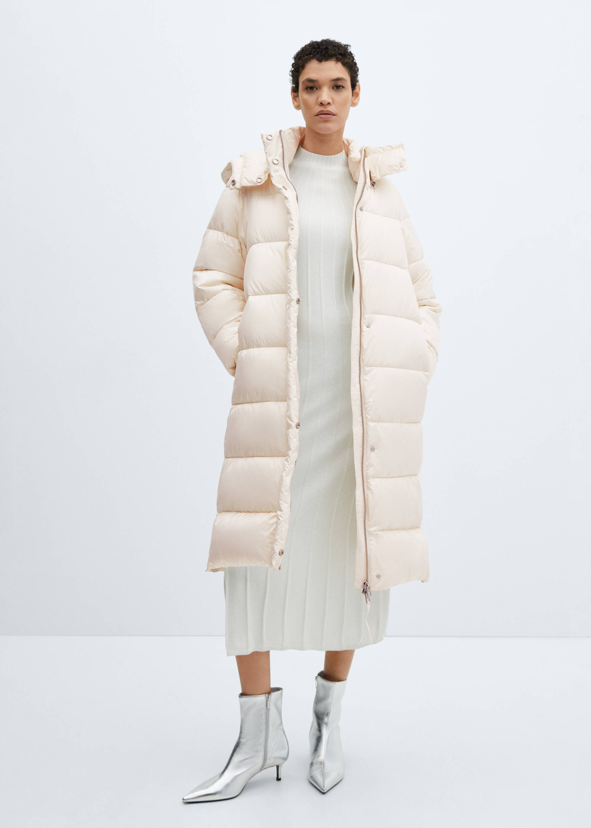 Anorak matelassé imperméable à capuche - Plan général