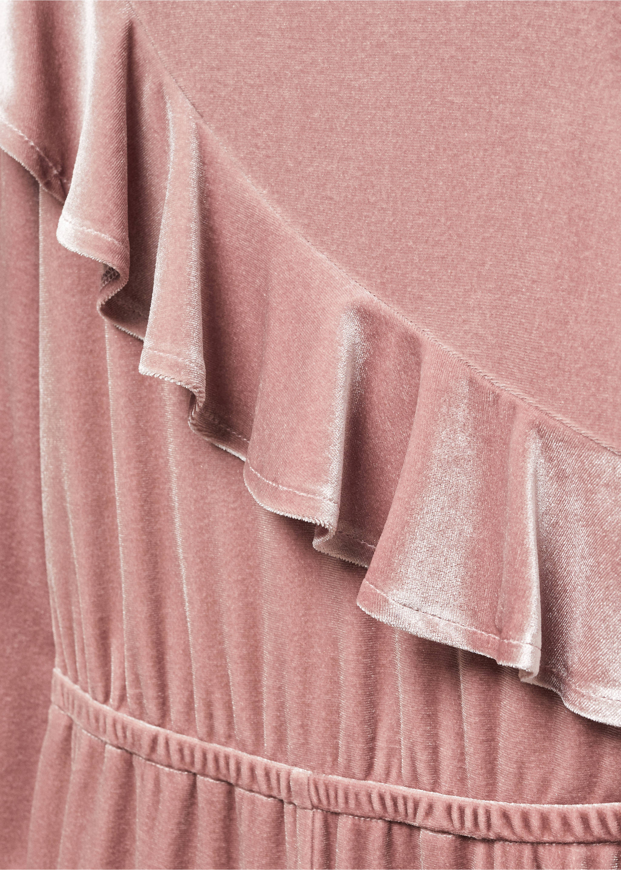 Combinaison longue velours - Détail de l'article 8, Rose. Ref: 57069093-00.