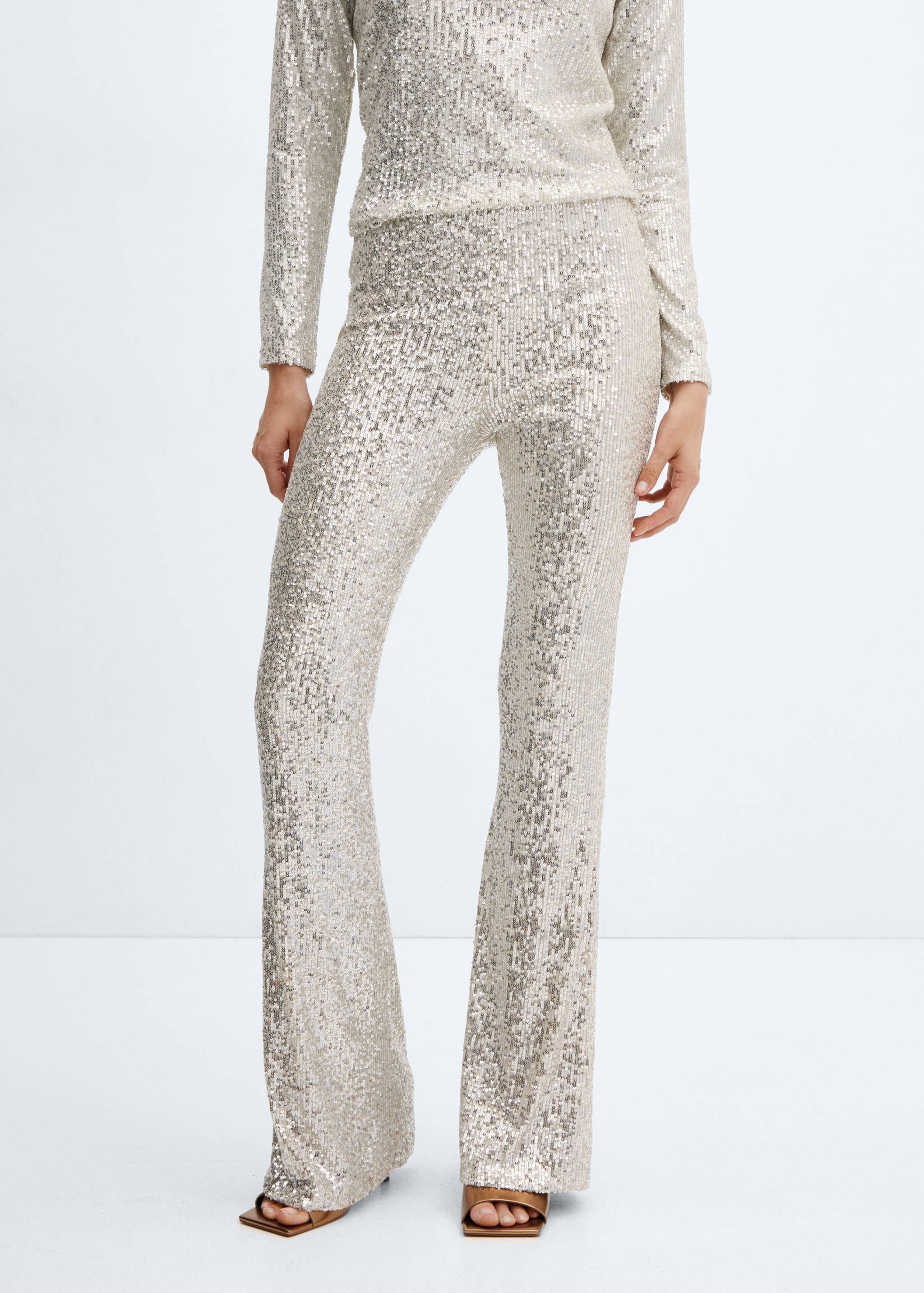 Sequin flared pants - Medium plane