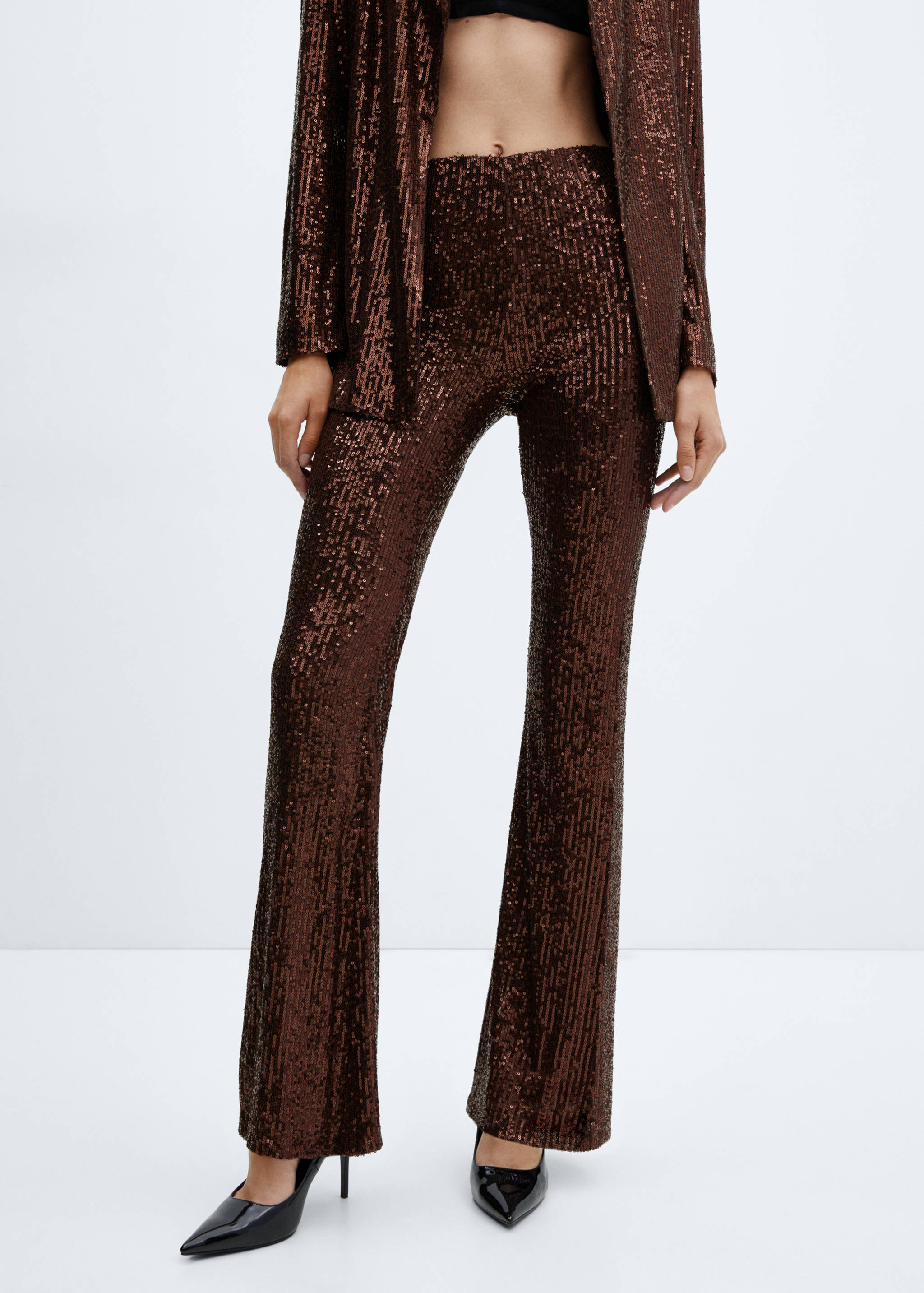 Sequin flared pants - Medium plane