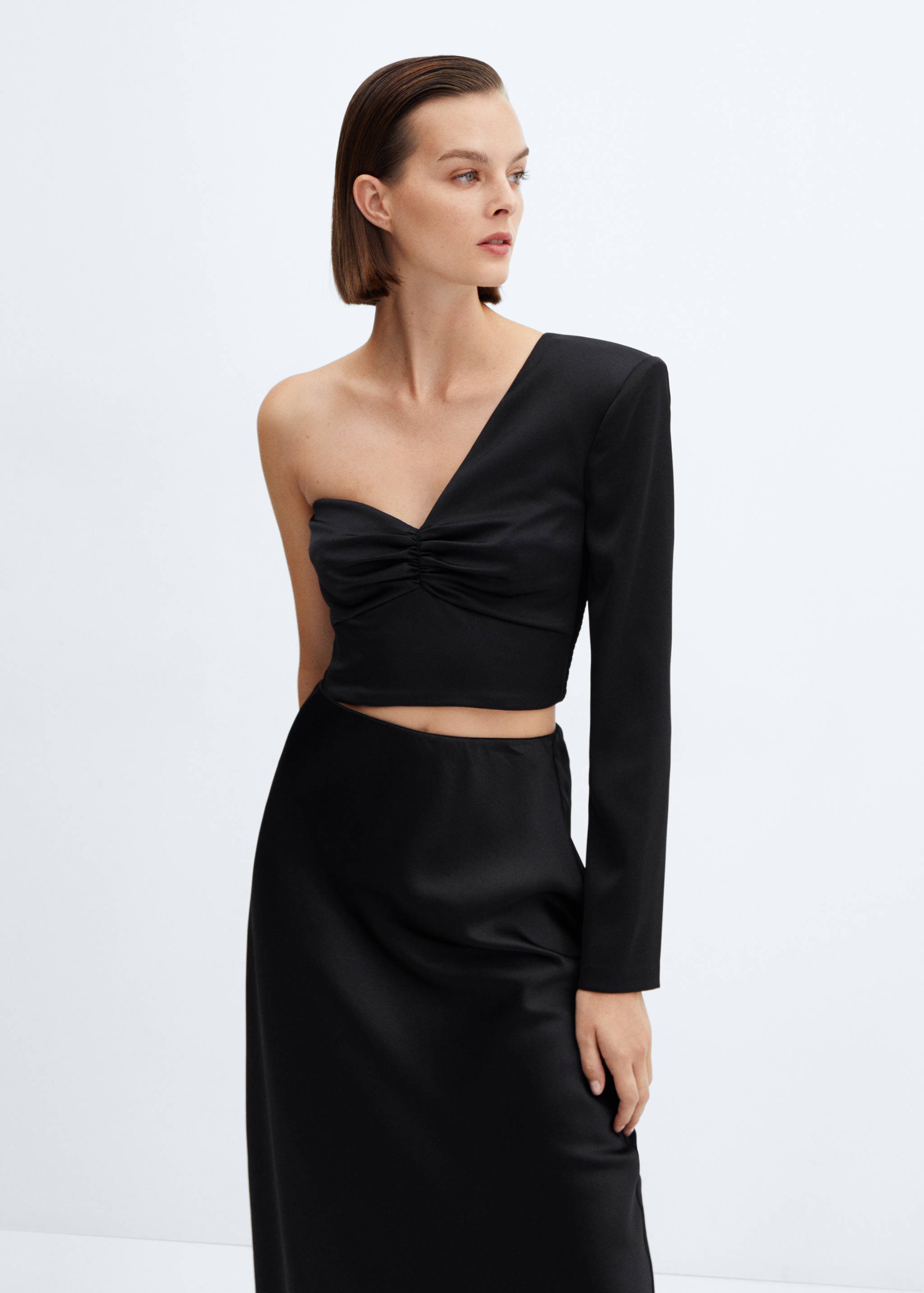 Blouse crop asymétrique - Plan moyen