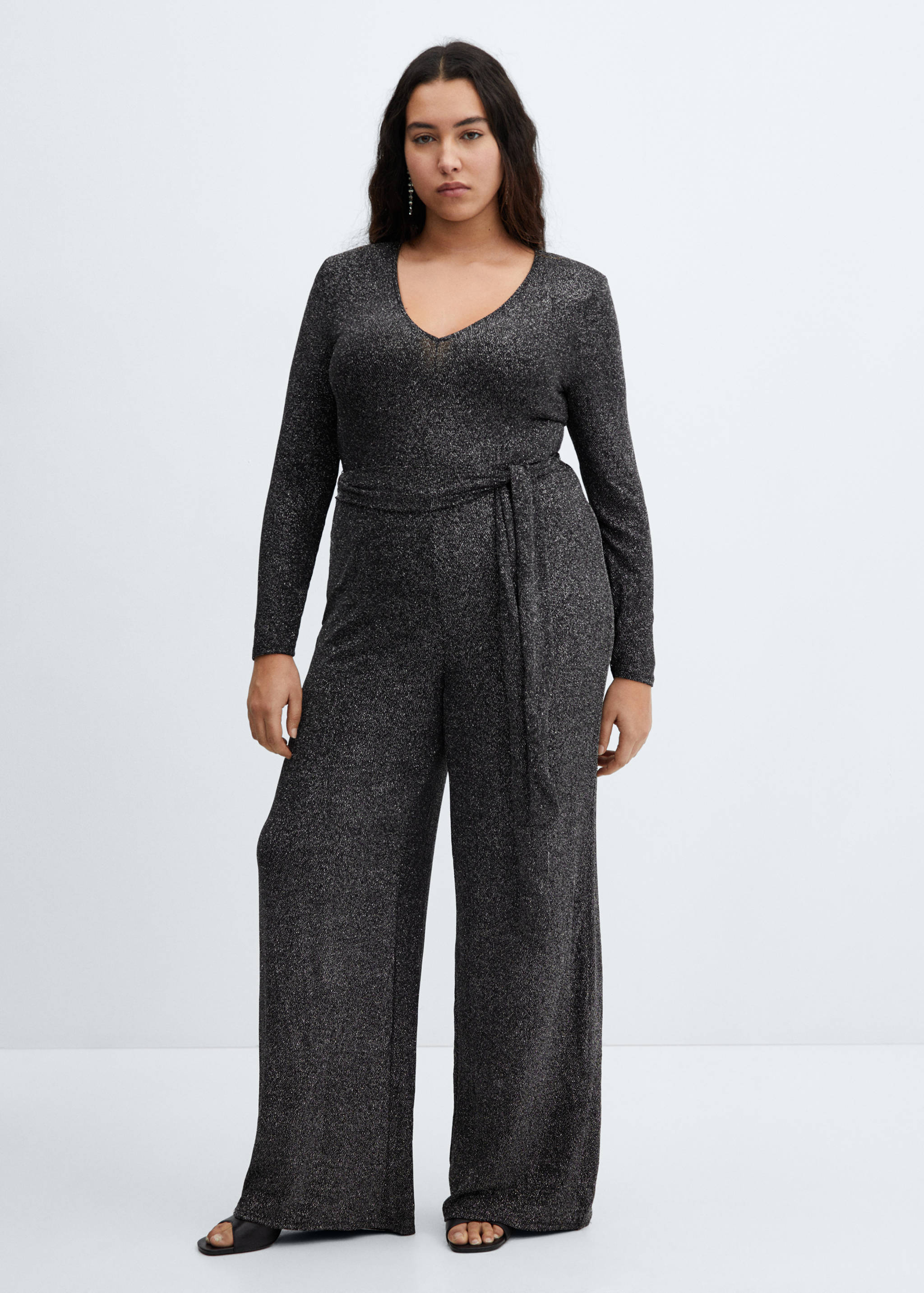 Lurex jumpsuit with belt - Details of the article 3