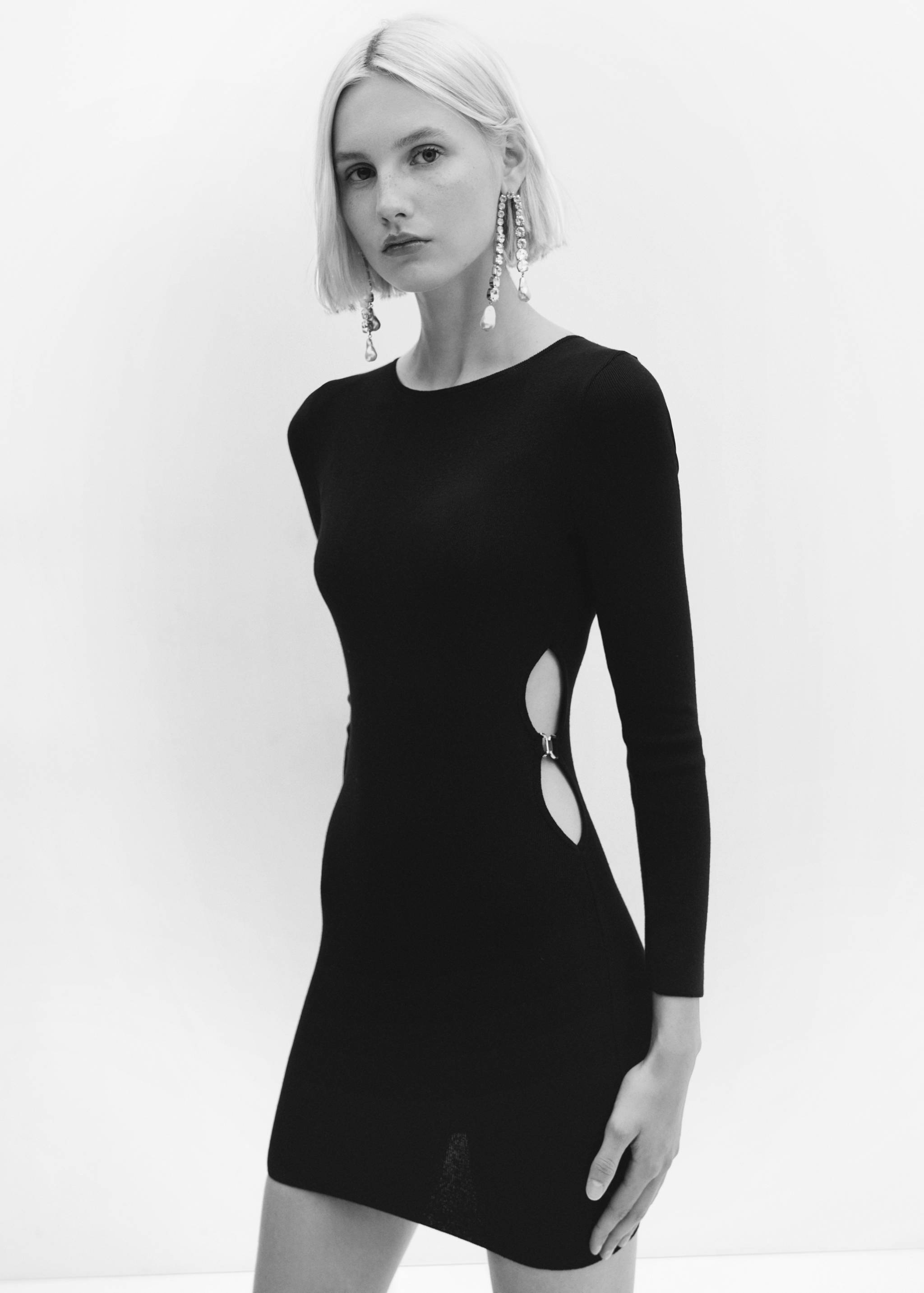 Metallic dress with slit detail - Medium plane