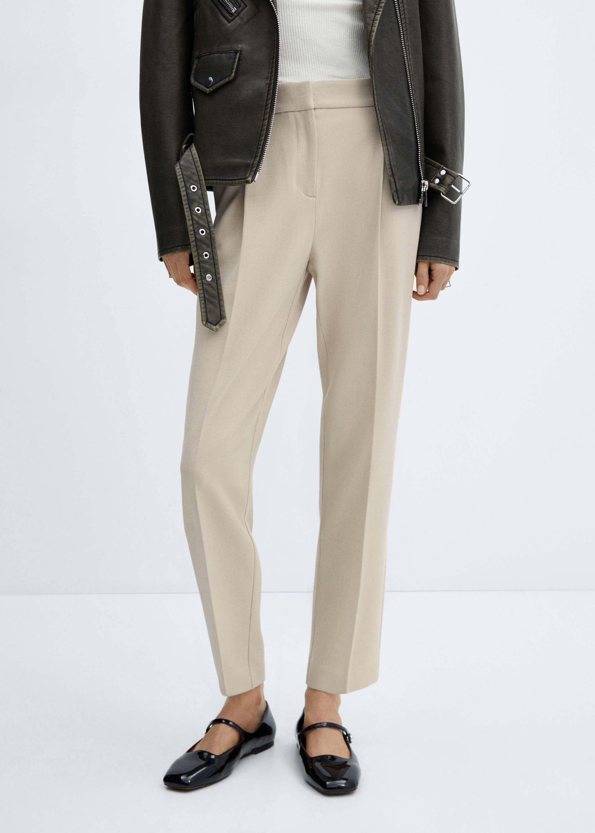 Rak byxa pressveck - Bild av mittparti