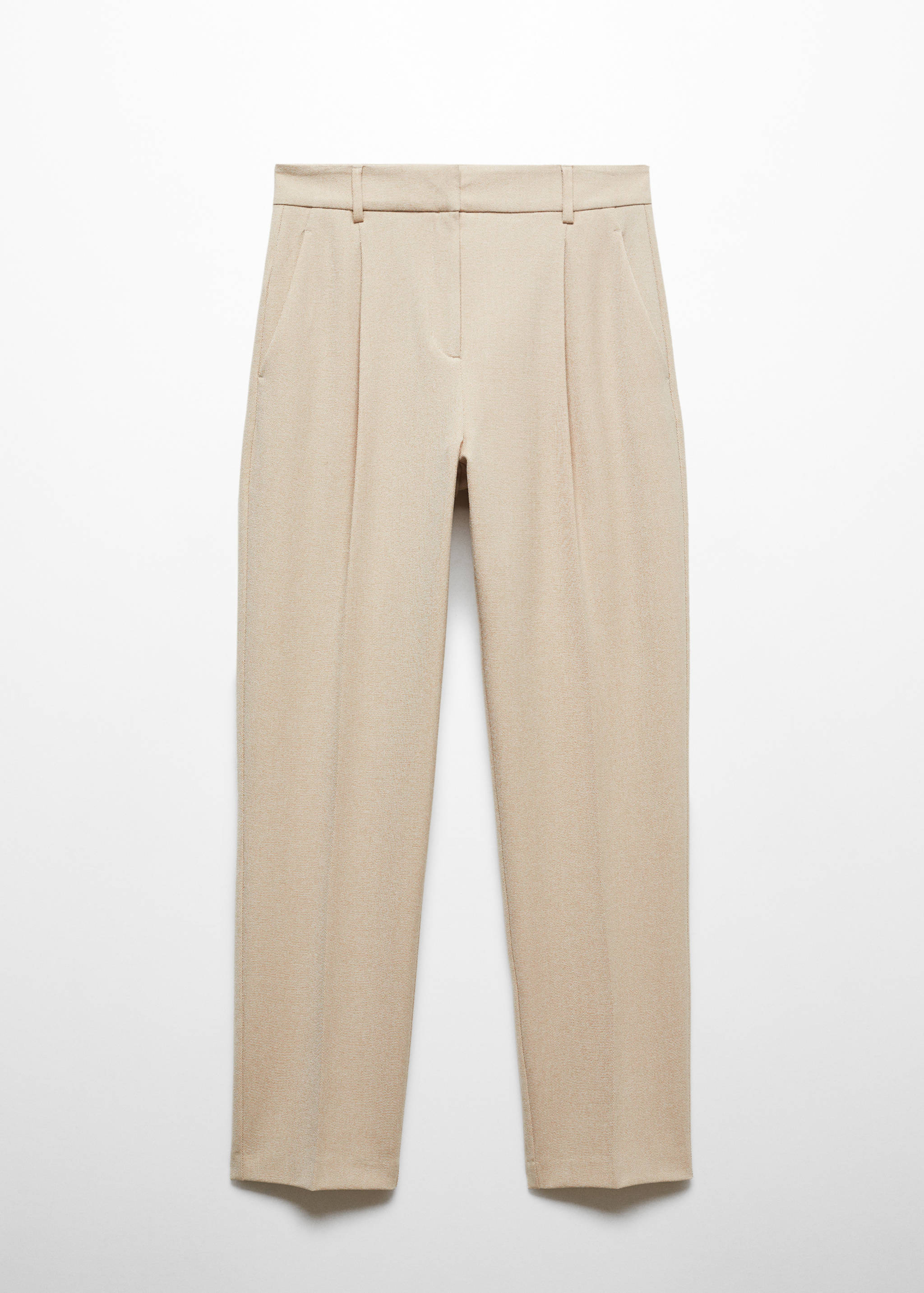 Straight-fit pleated trousers - Article without model