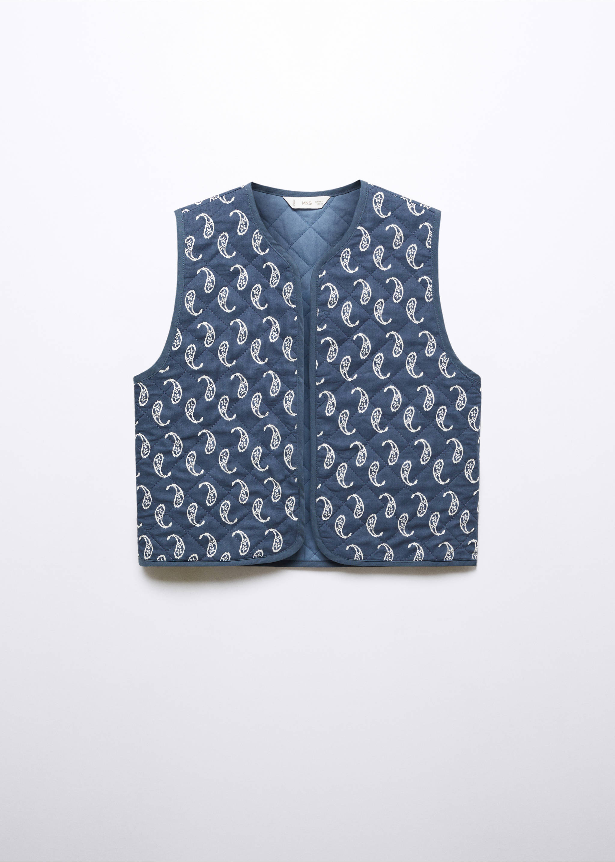 Gilet en imprimé cachemire - Article sans modèle, Bleu. Ref: 57069215-00.