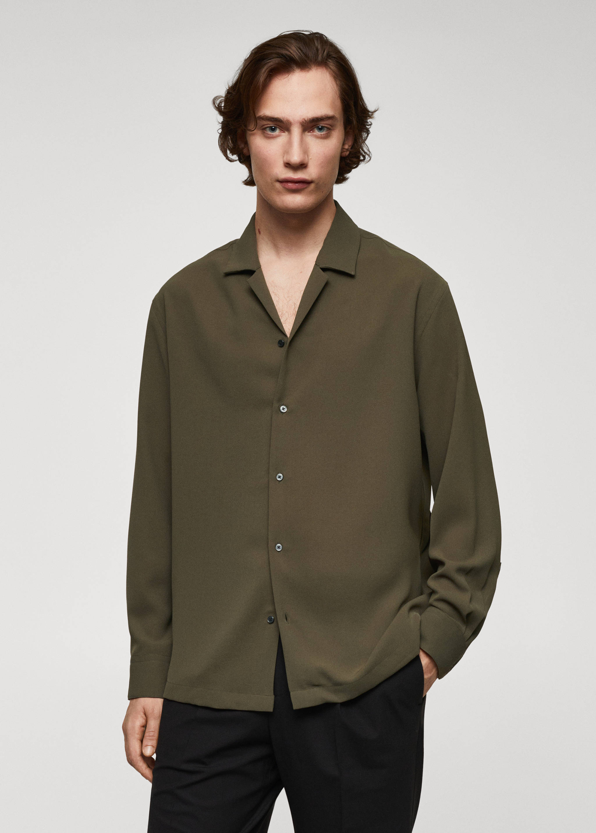 Chemise fluide col bowling - Plan moyen