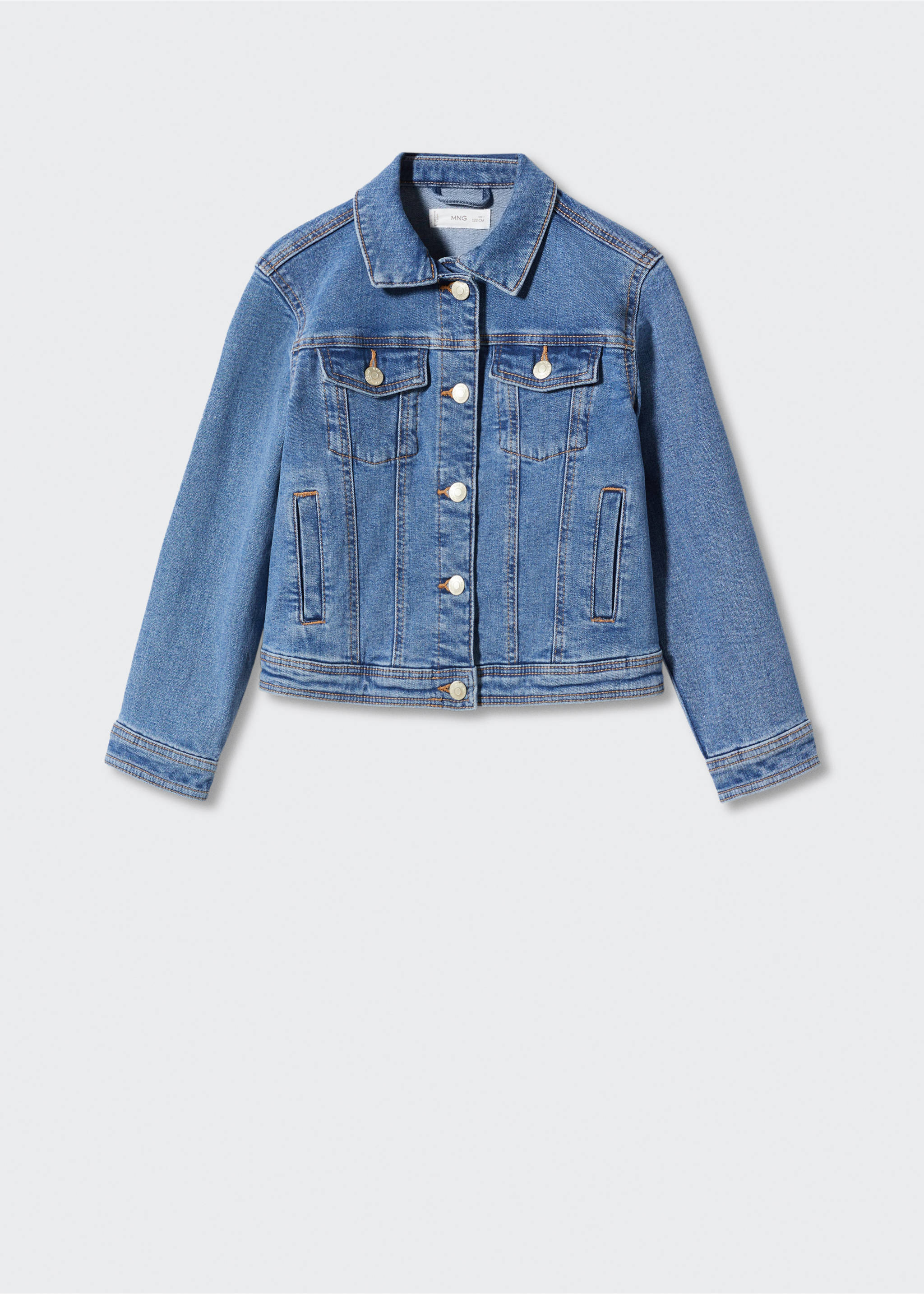 Pockets denim jacket - Article without model, Medium Blue. Ref: 57071170-00.