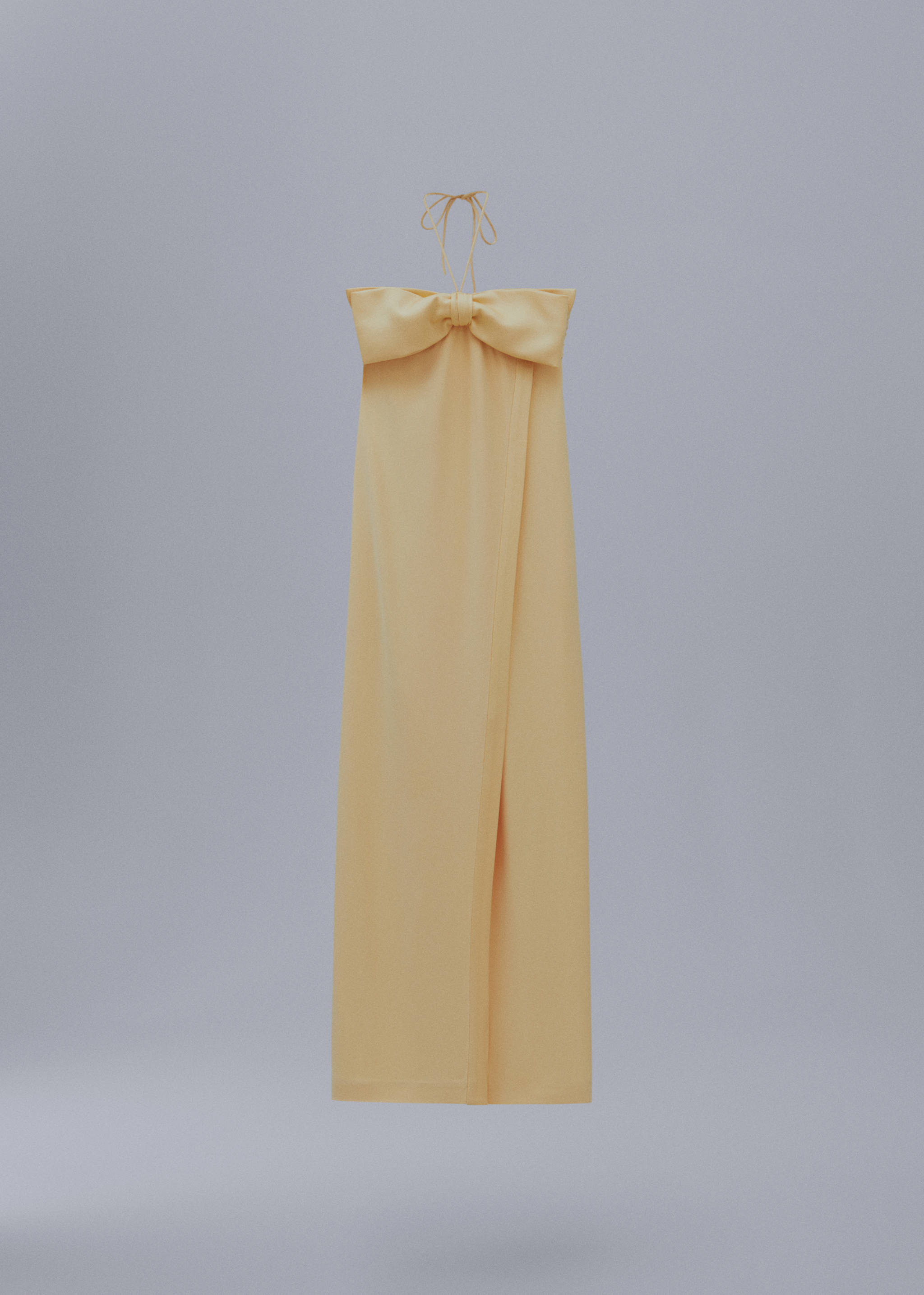 Crossed dress with bow neckline - Women | MANGO OUTLET USA