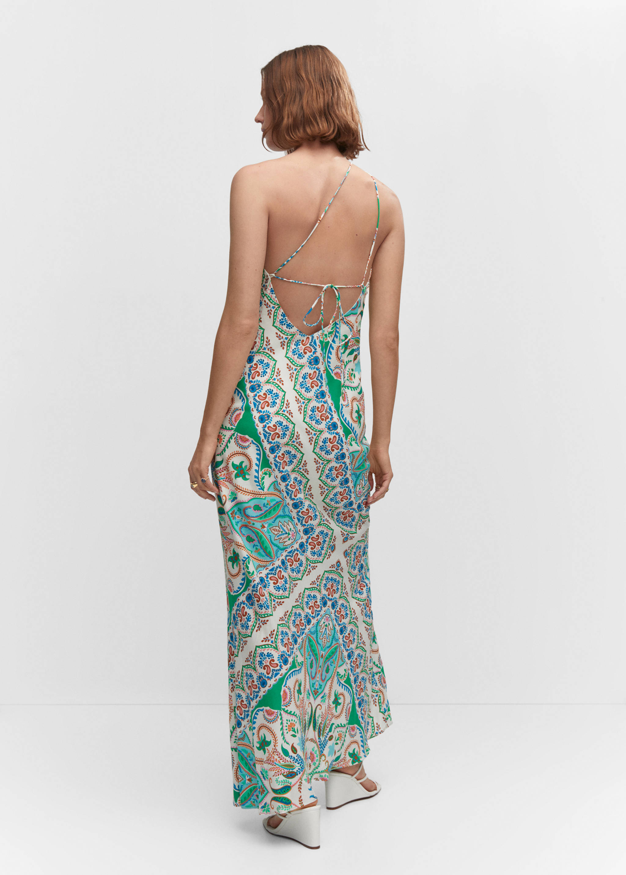 Φόρεμα λαιμόκοψη halter ανοιχτή πλάτη - Πίσω όψη προϊόντος