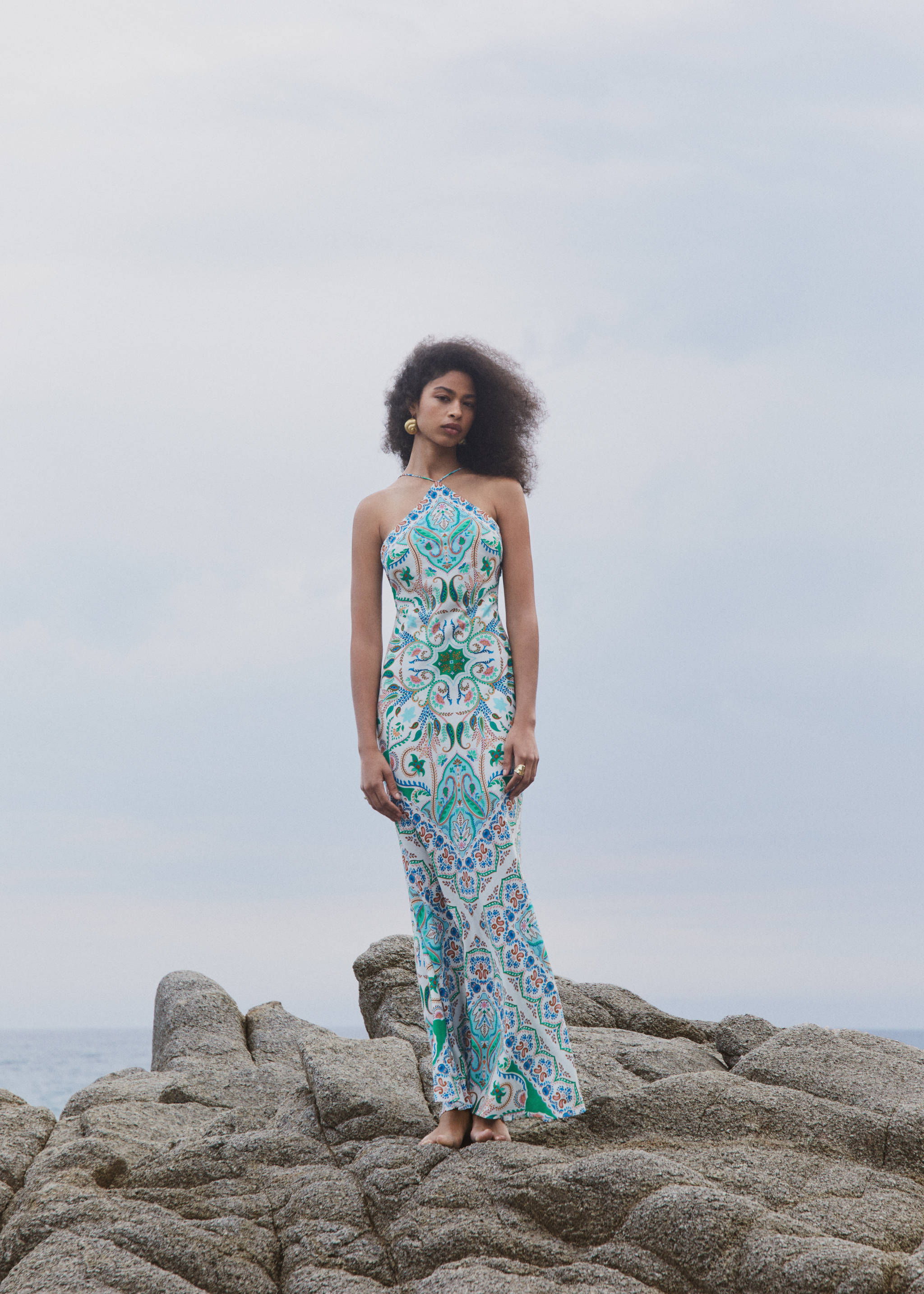 Φόρεμα λαιμόκοψη halter ανοιχτή πλάτη - Λεπτομέρεια του προϊόντος 6