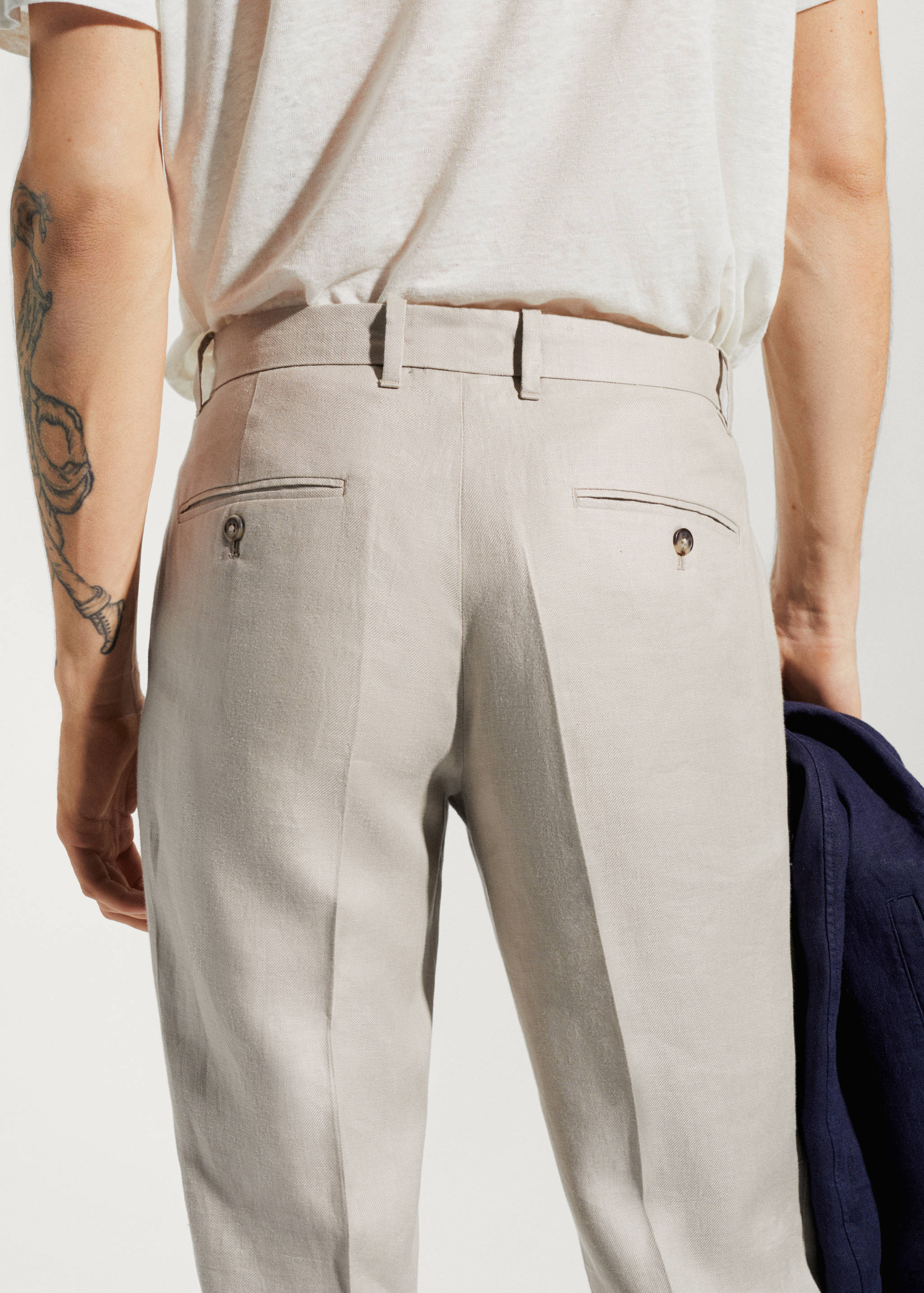 Pantalón 100% lino regular fit - Detalle del artículo 6