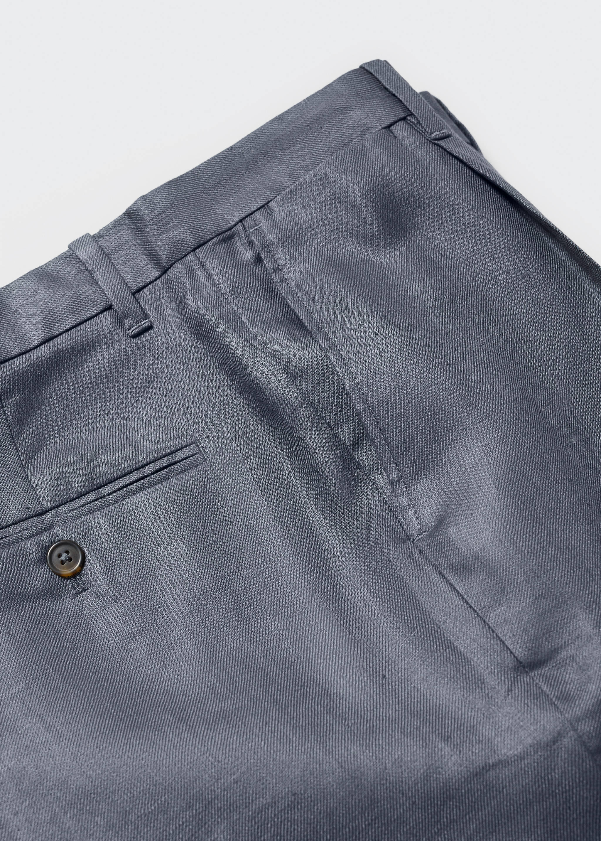 100% linen regular-fit trousers - Details of the article 8