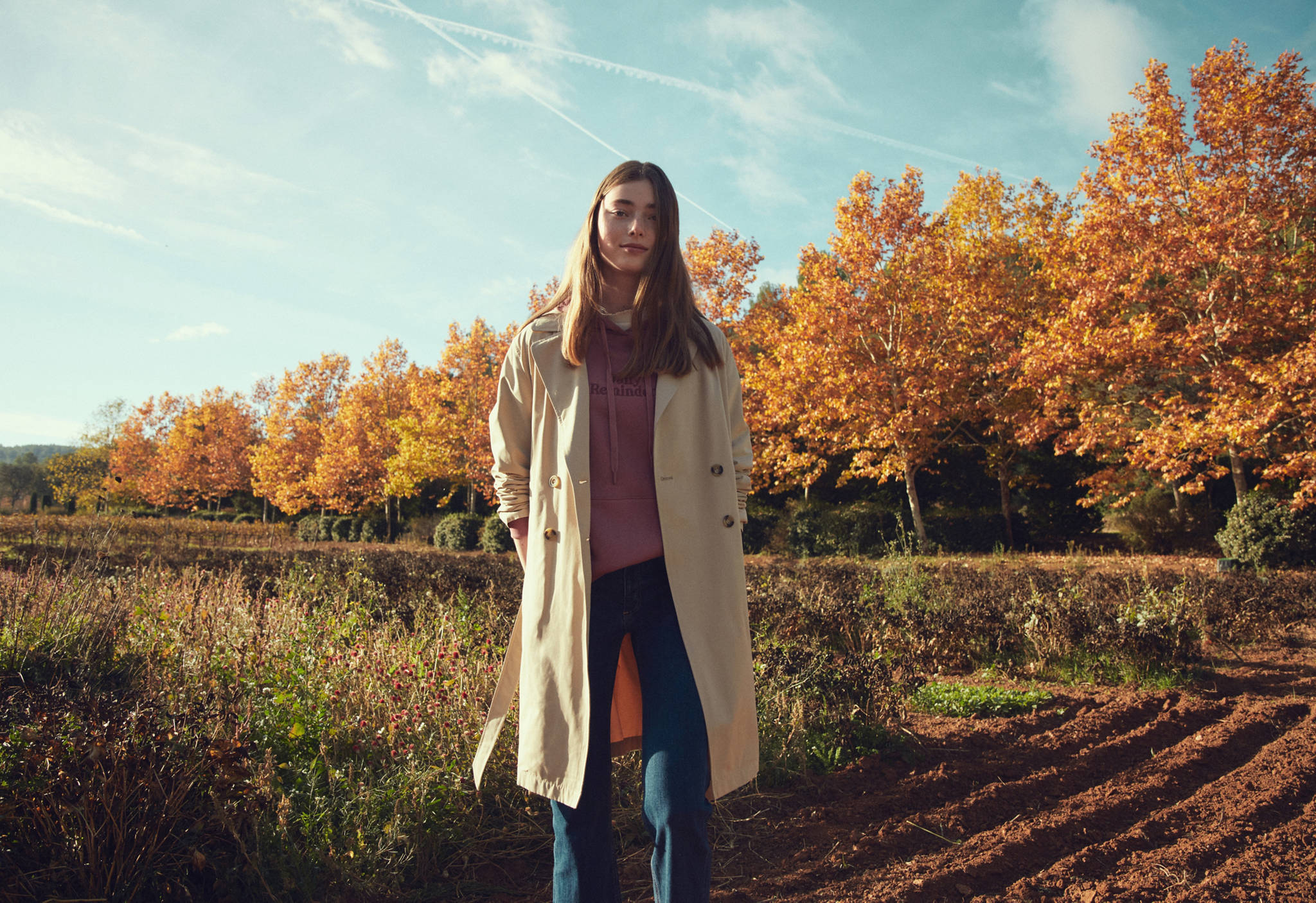 Classic trench coat with belt - Panoramic plane