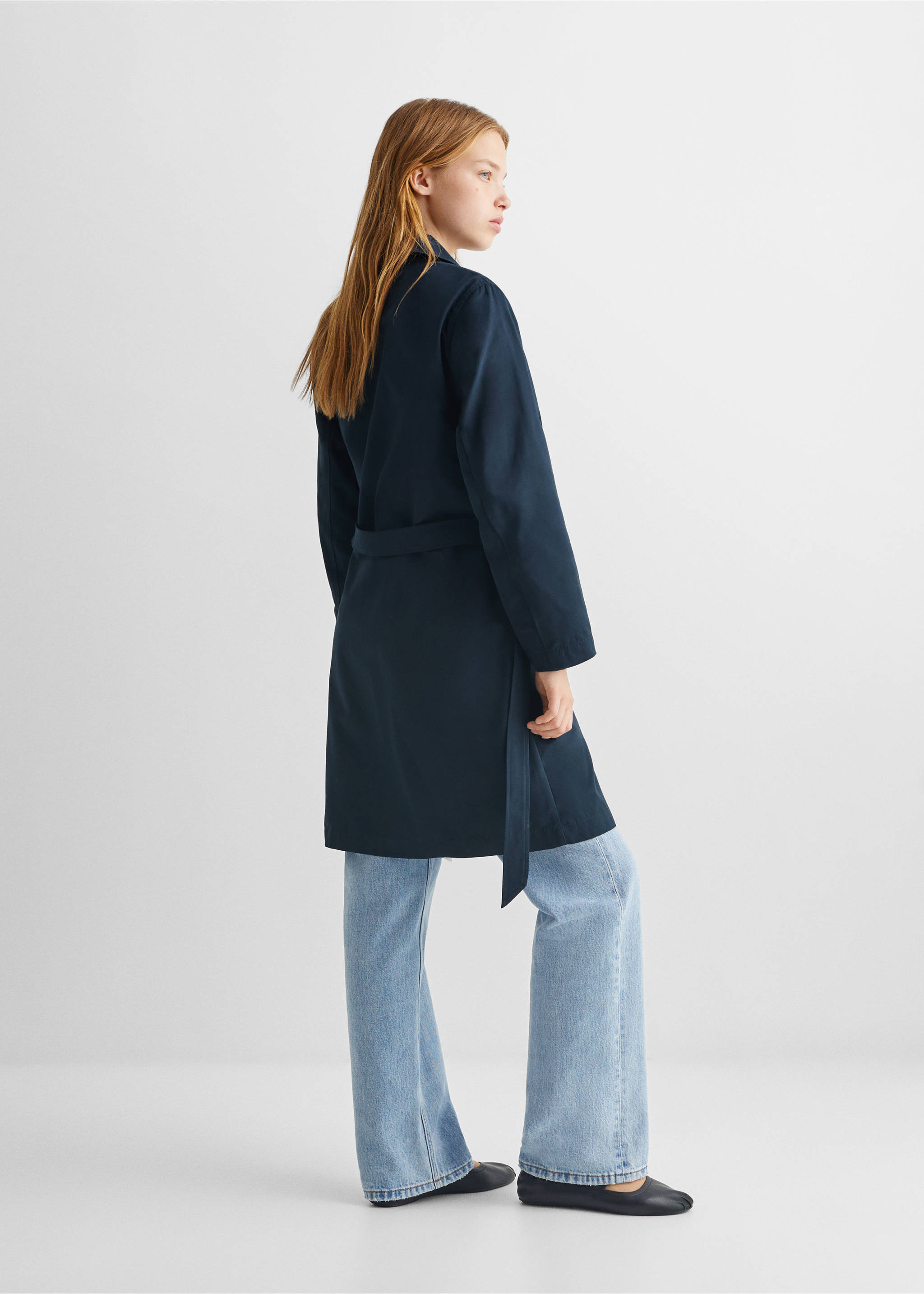 Trench classique ceinture - Verso de l’article, Bleu. Ref: 57072518-00.