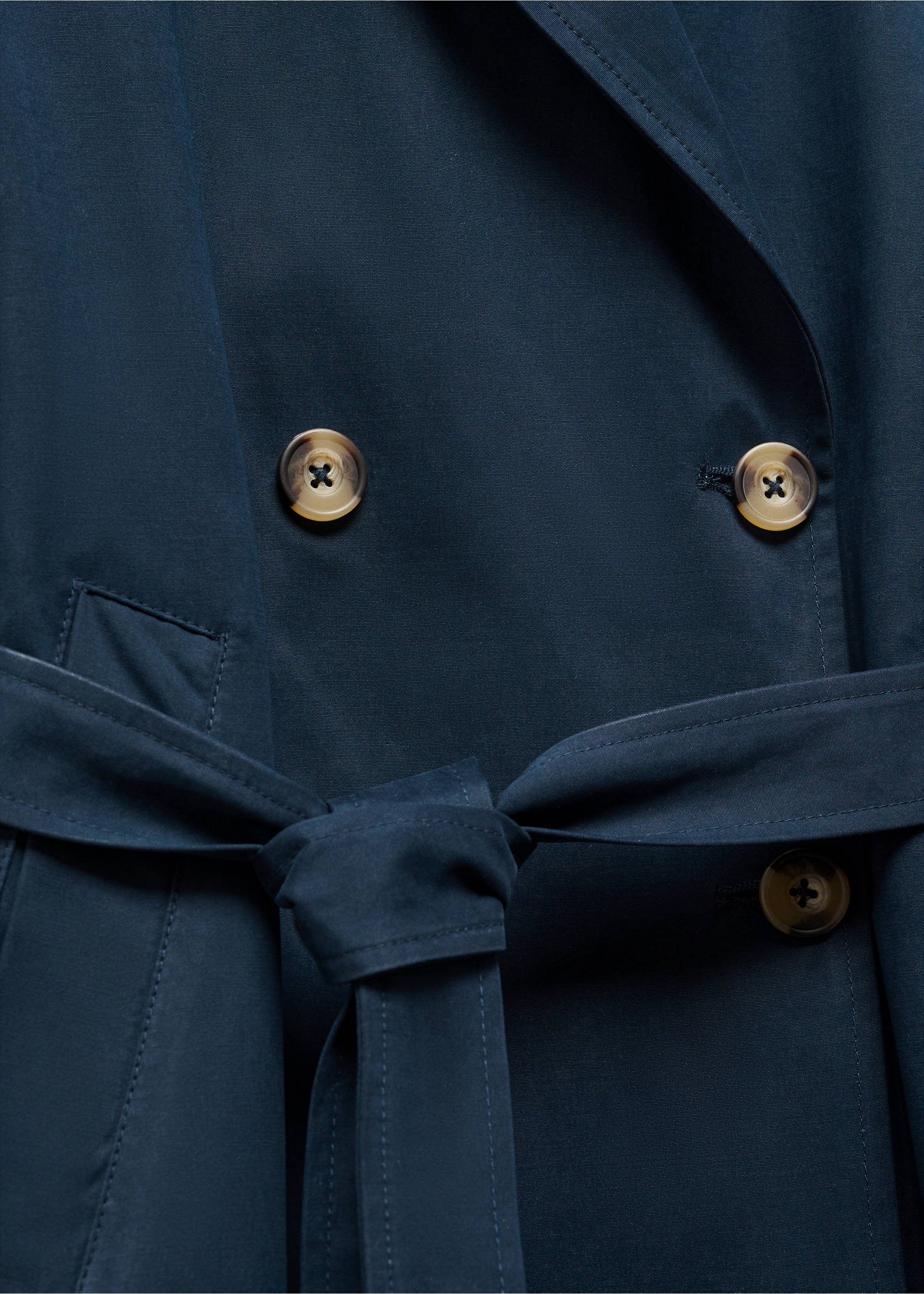 Trench classique ceinture - Détail de l'article 8, Bleu. Ref: 57072518-00.