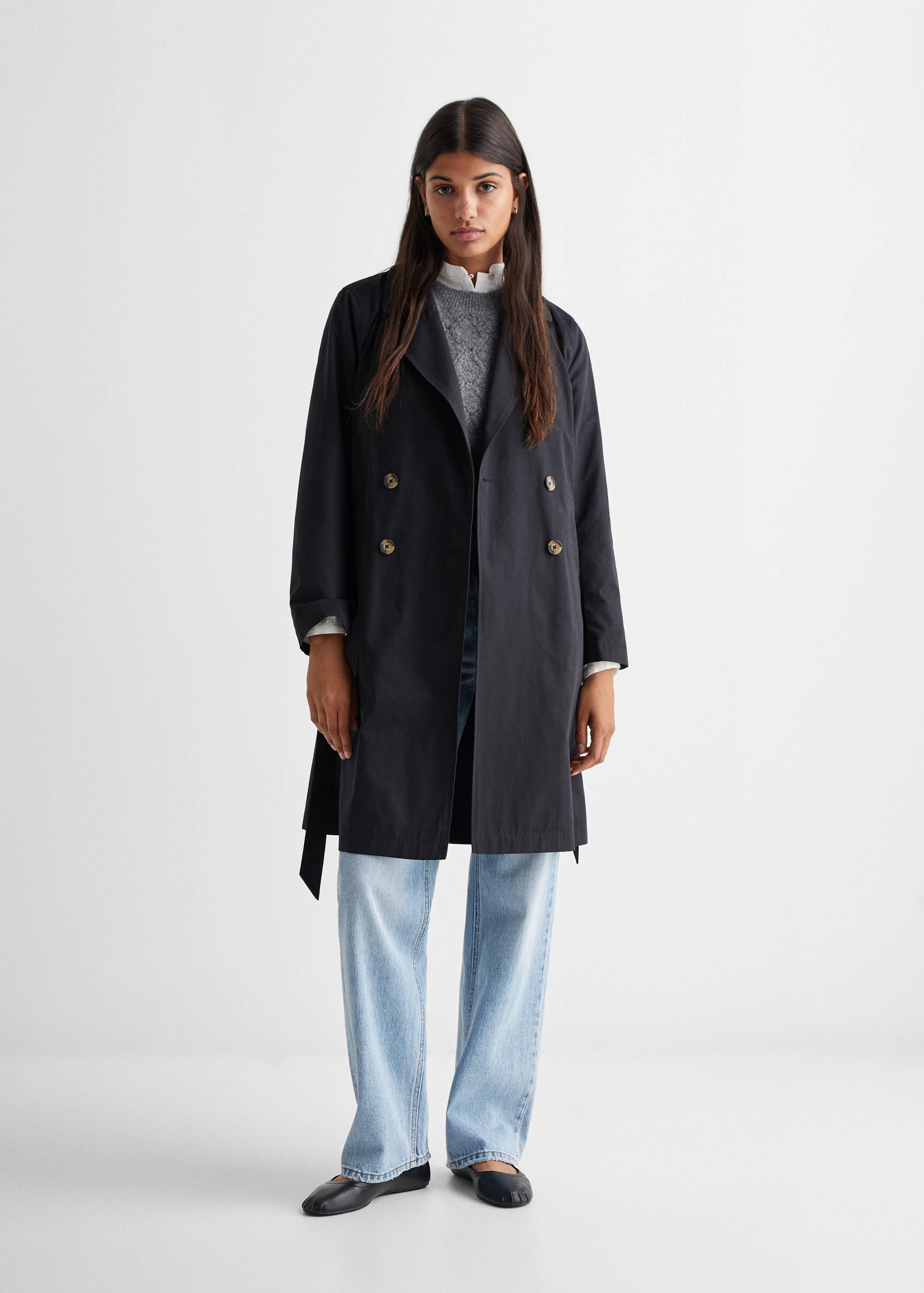 Classic trench coat with belt - General plane