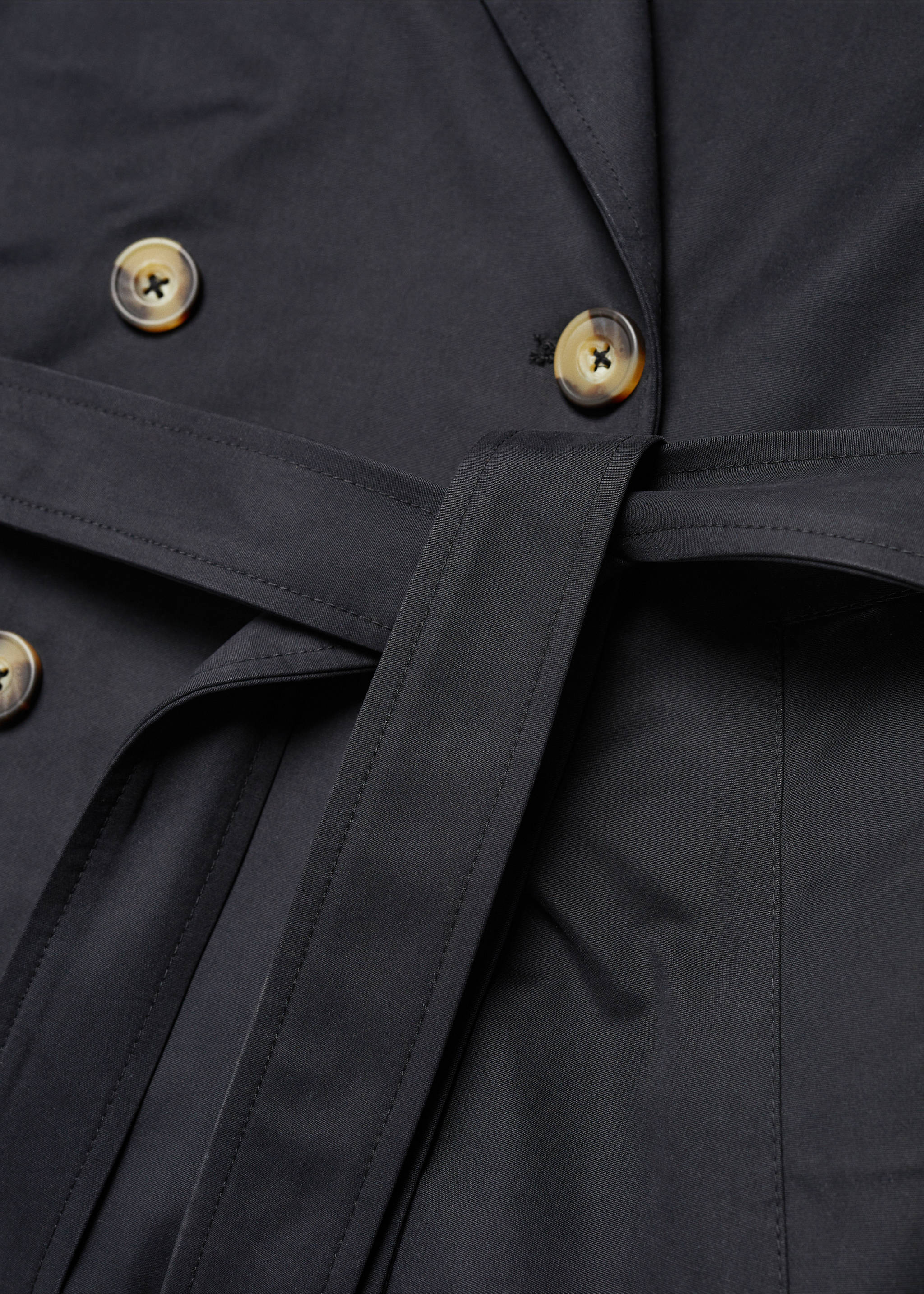 Trench classique ceinture - Détail de l'article 8, Noir. Ref: 57072518-00.