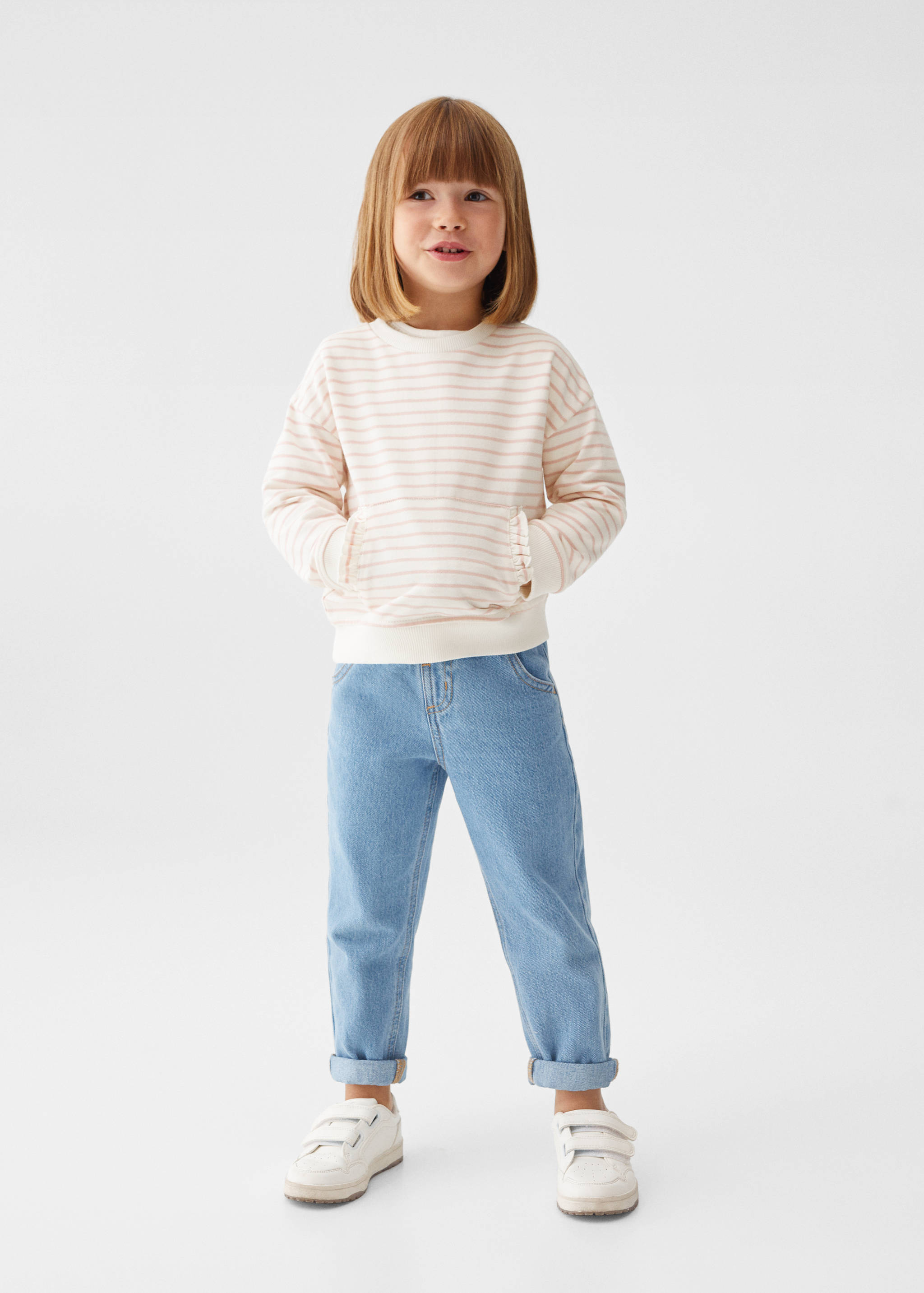 Sweat-shirt coton rayures - Plan général