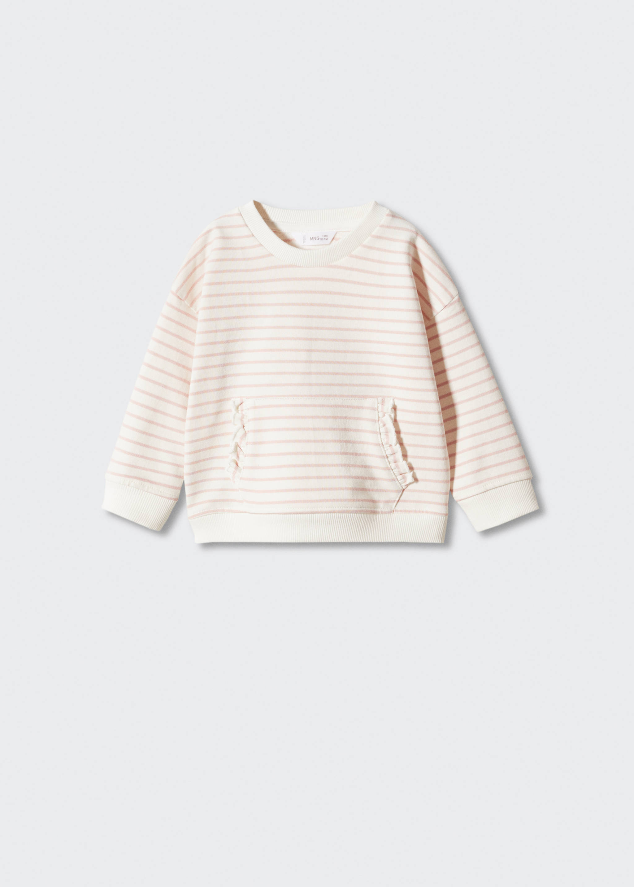 Sweat-shirt coton rayures - Article sans modèle