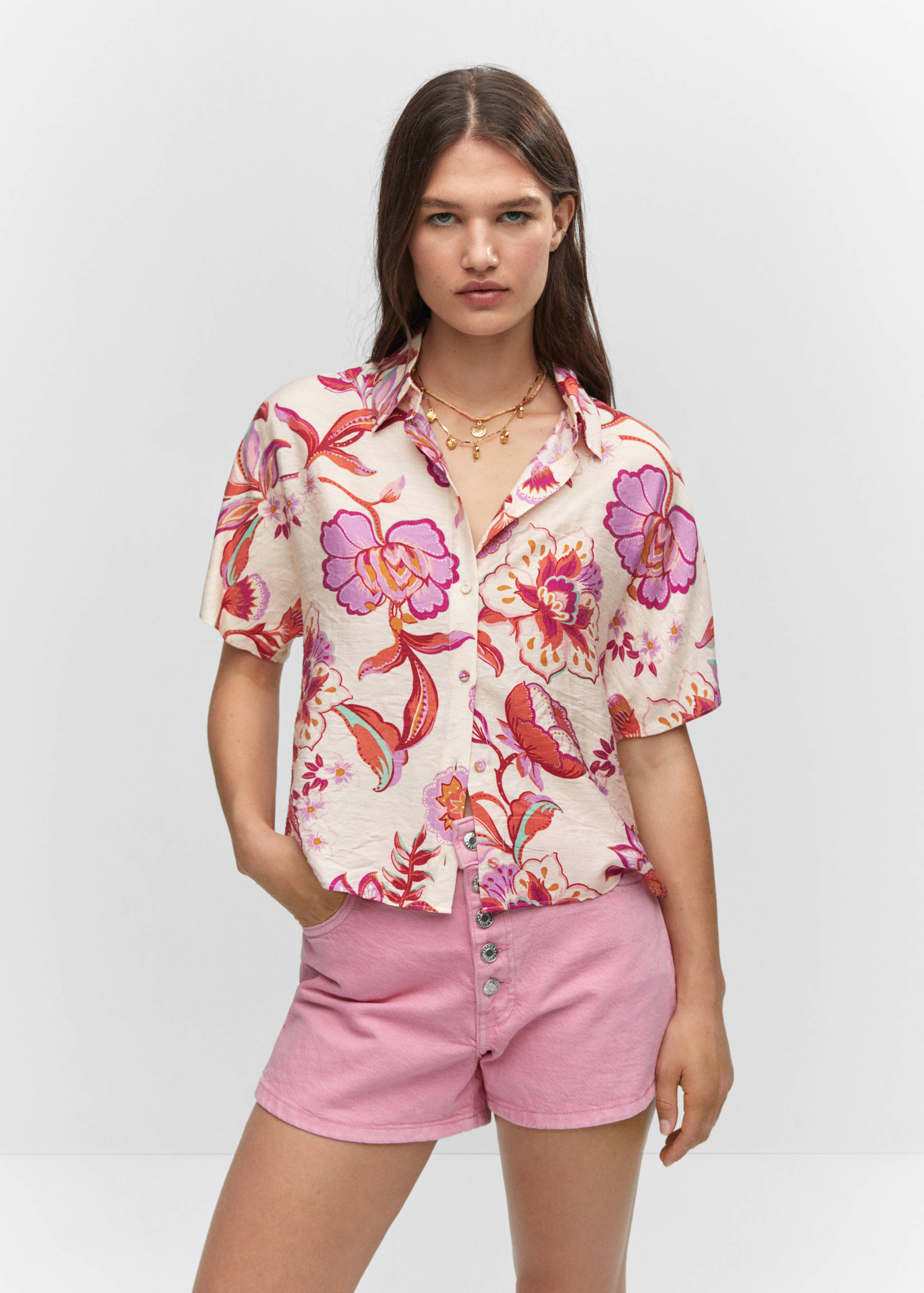 Buttoned printed shirt - Medium plane