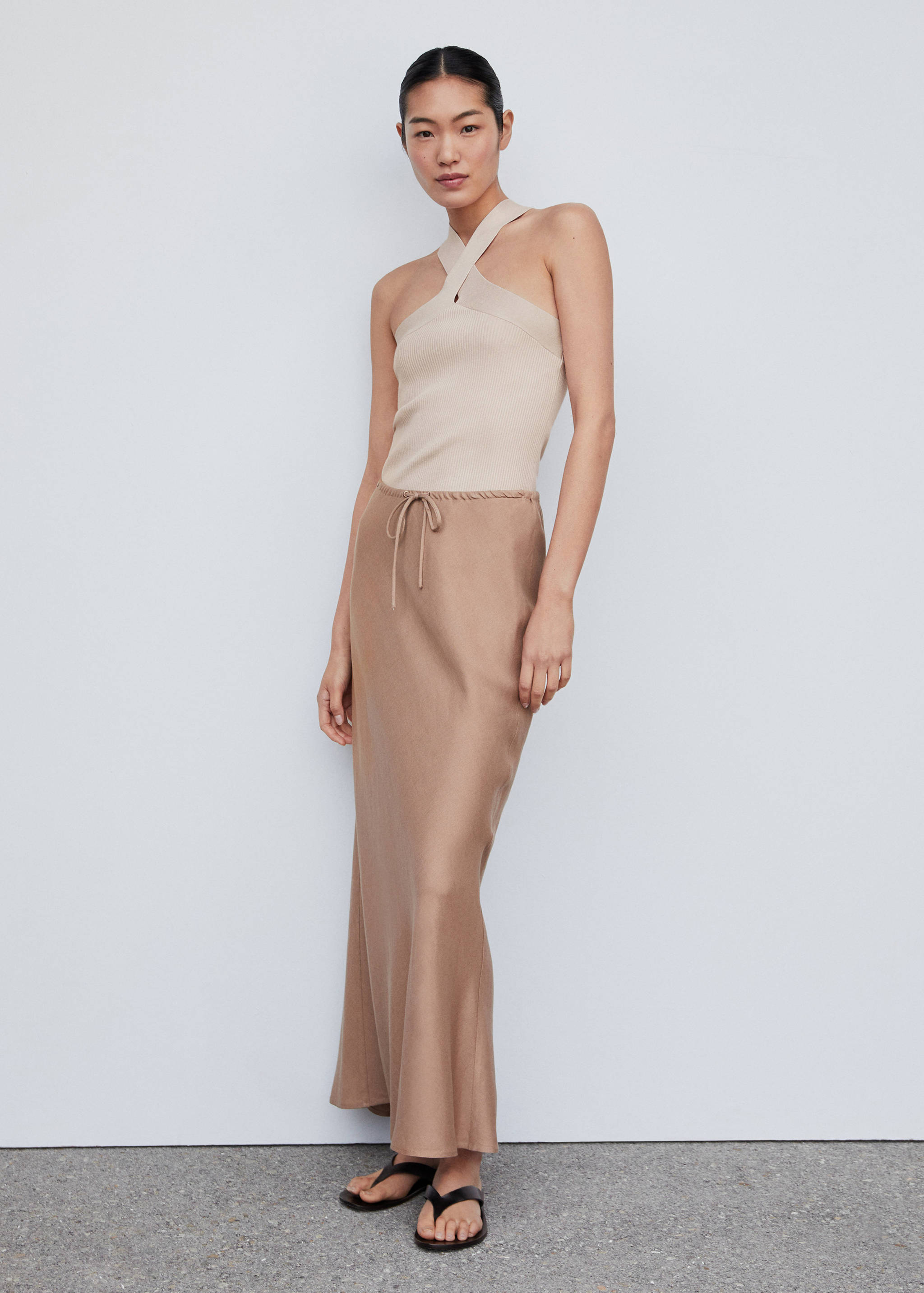 Halter-neck knitted top - General plane