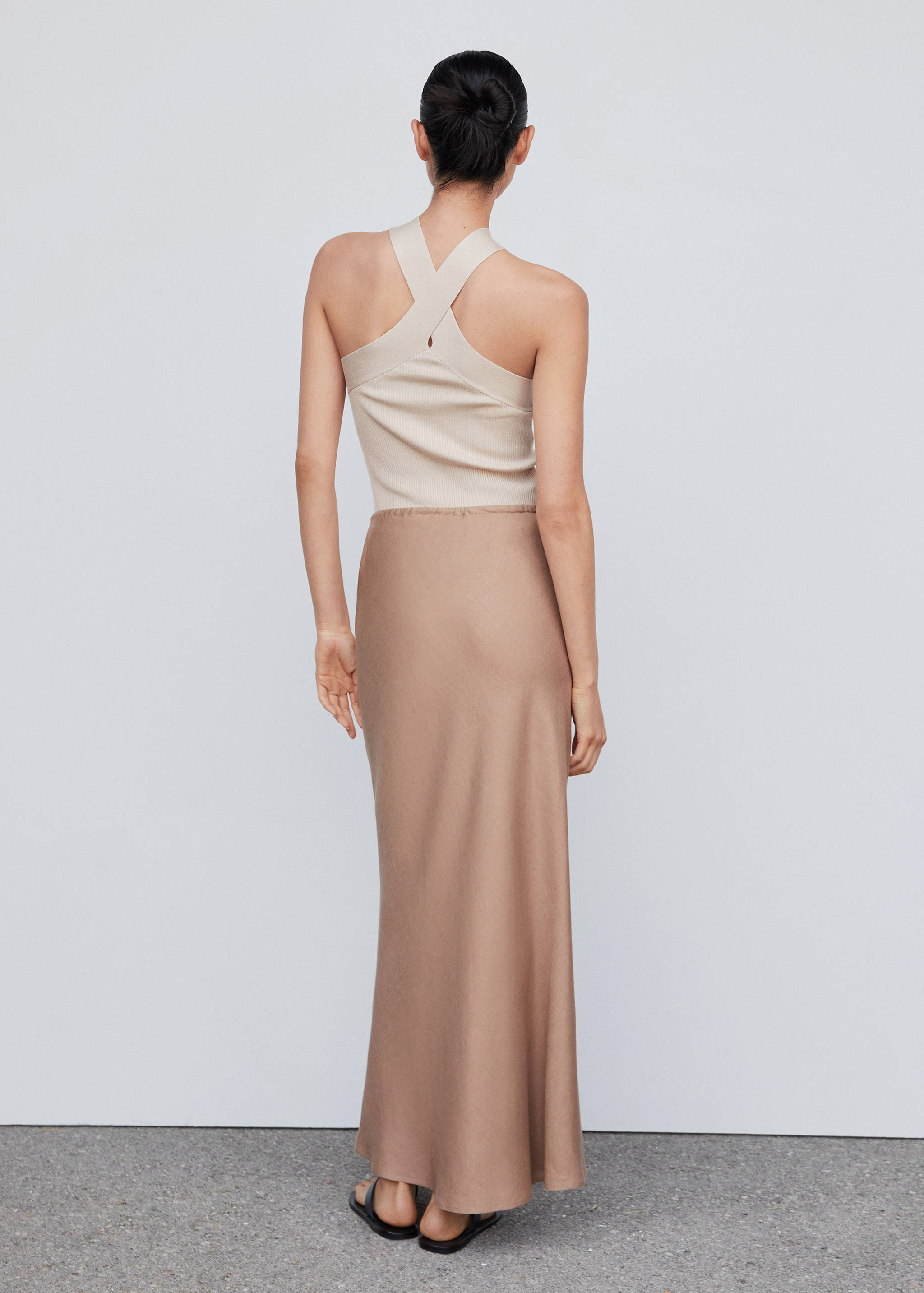 Halter-neck knitted top - Reverse of the article