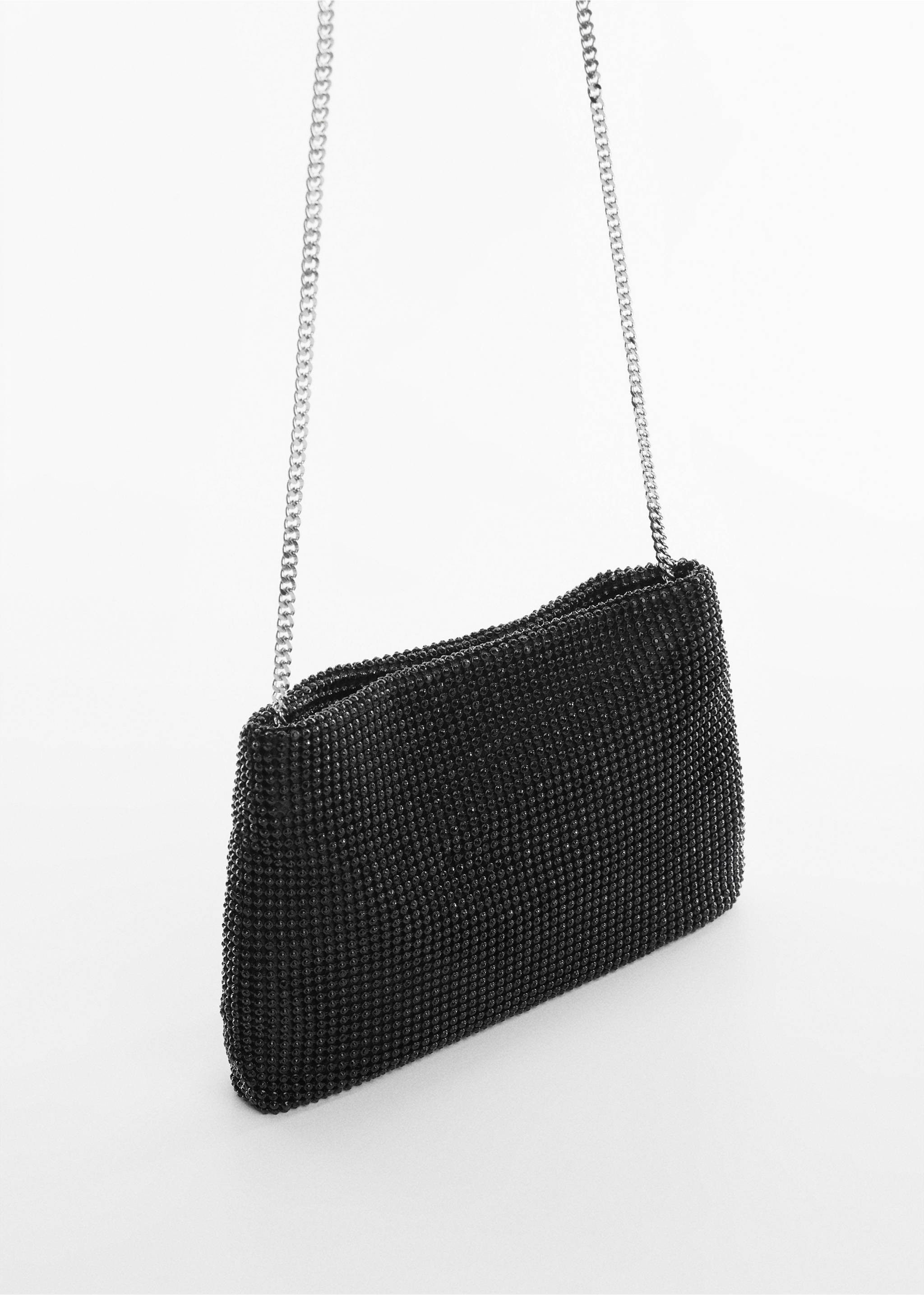 Rhinestone chain bag - Medium plane, Black. Ref: 57072889-00.