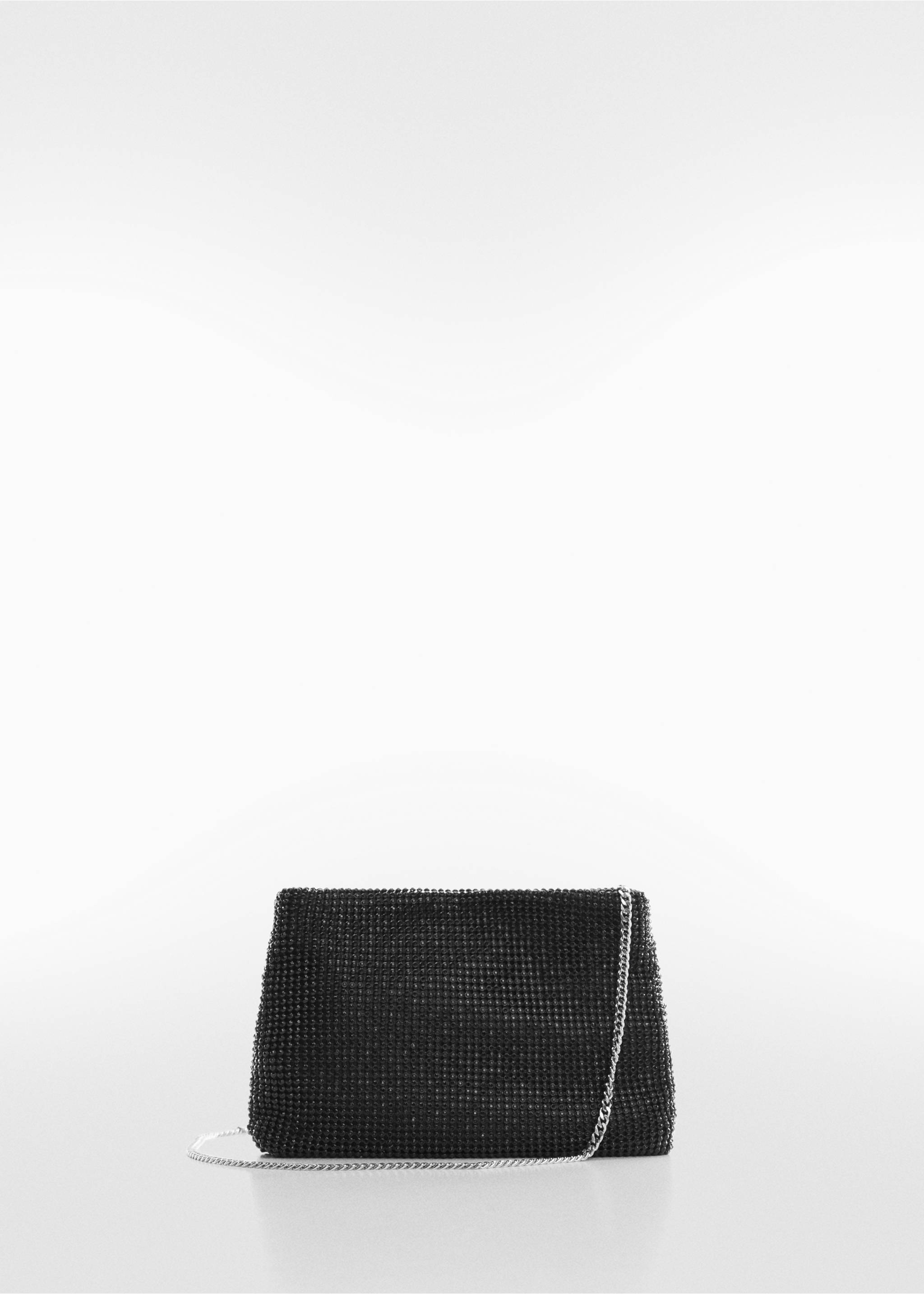 Rhinestone chain bag - Article without model, Black. Ref: 57072889-00.