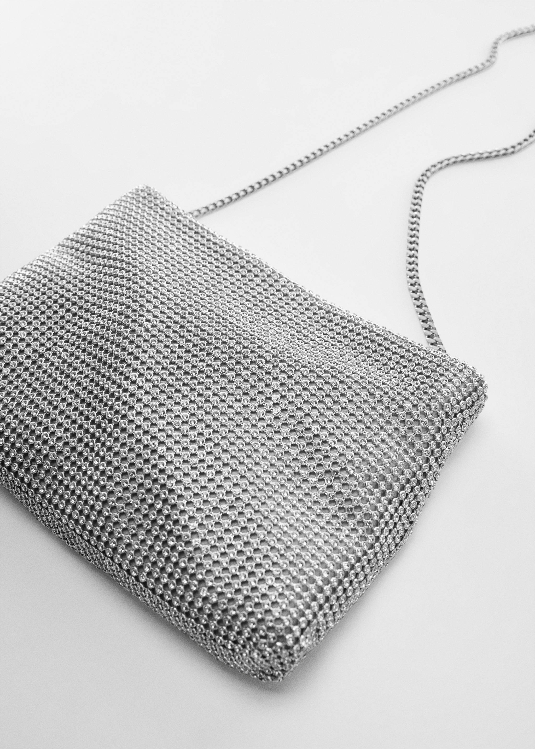 Strass-Tasche mit Kette - Detail des Artikels 2, Silber. Ref: 57072889-00.