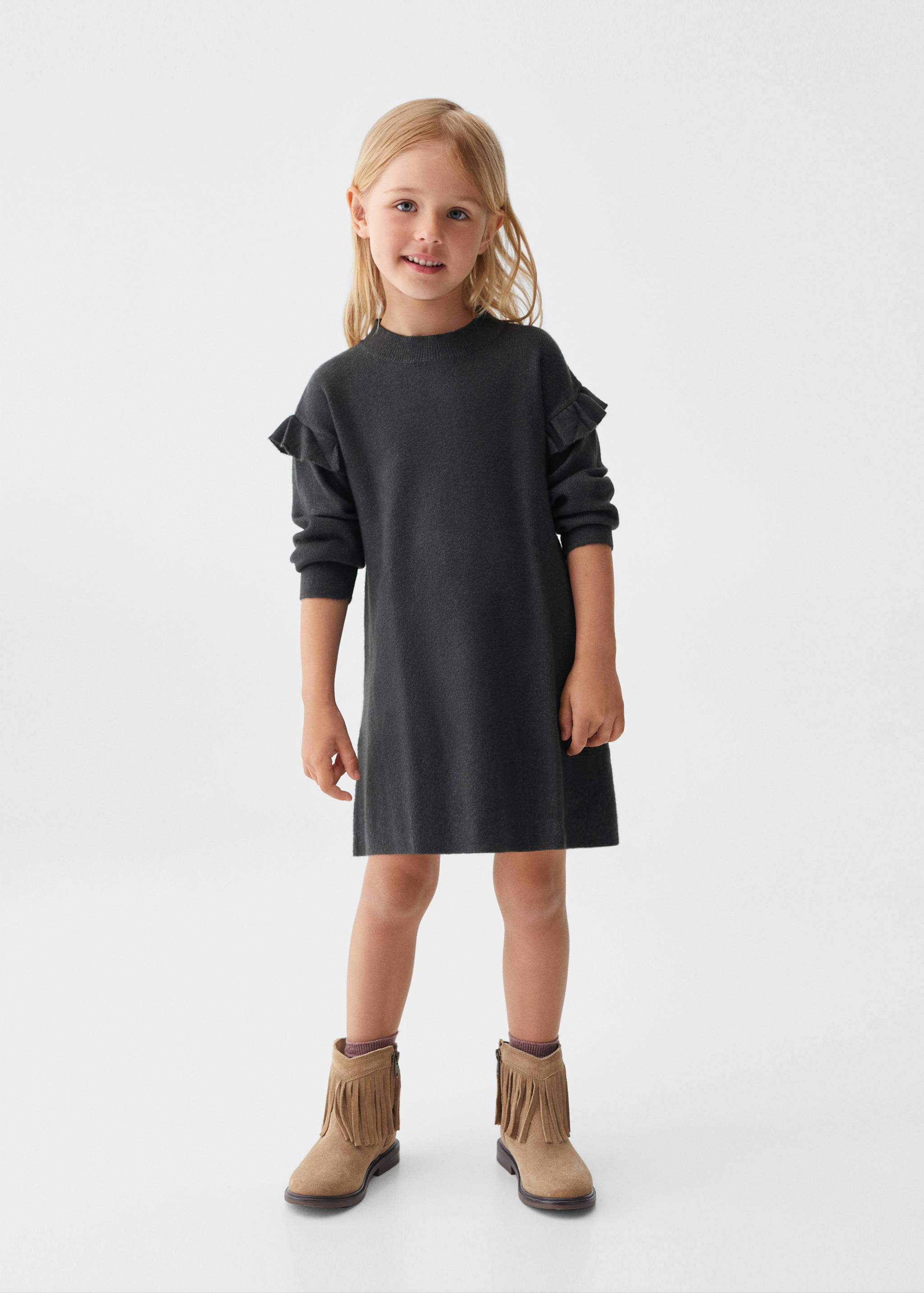 Strickkleid mit Rüschen - Allgemeine Ansicht