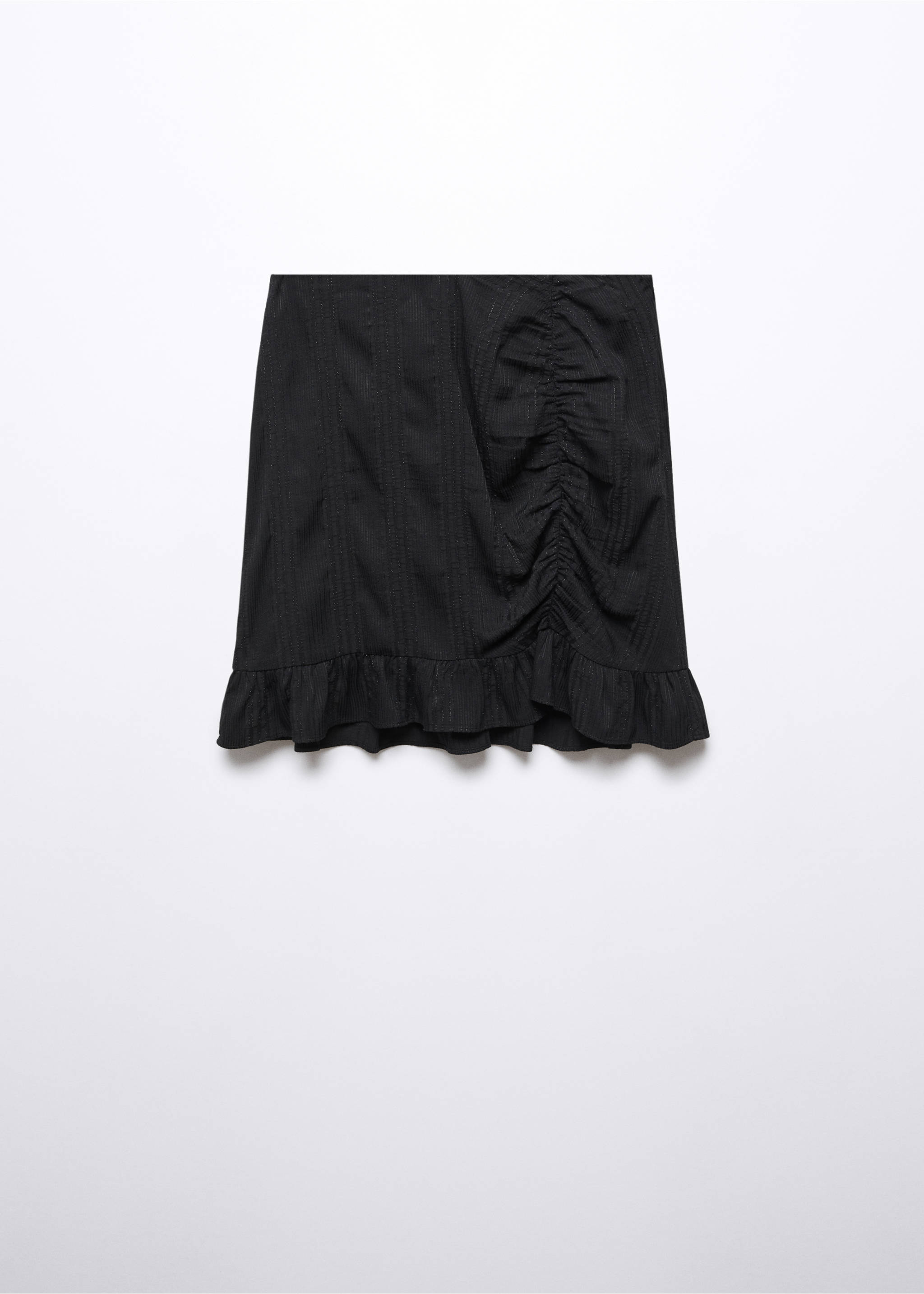 Glitter-detail ruffled skirt - Article without model, Black. Ref: 57073268-00.