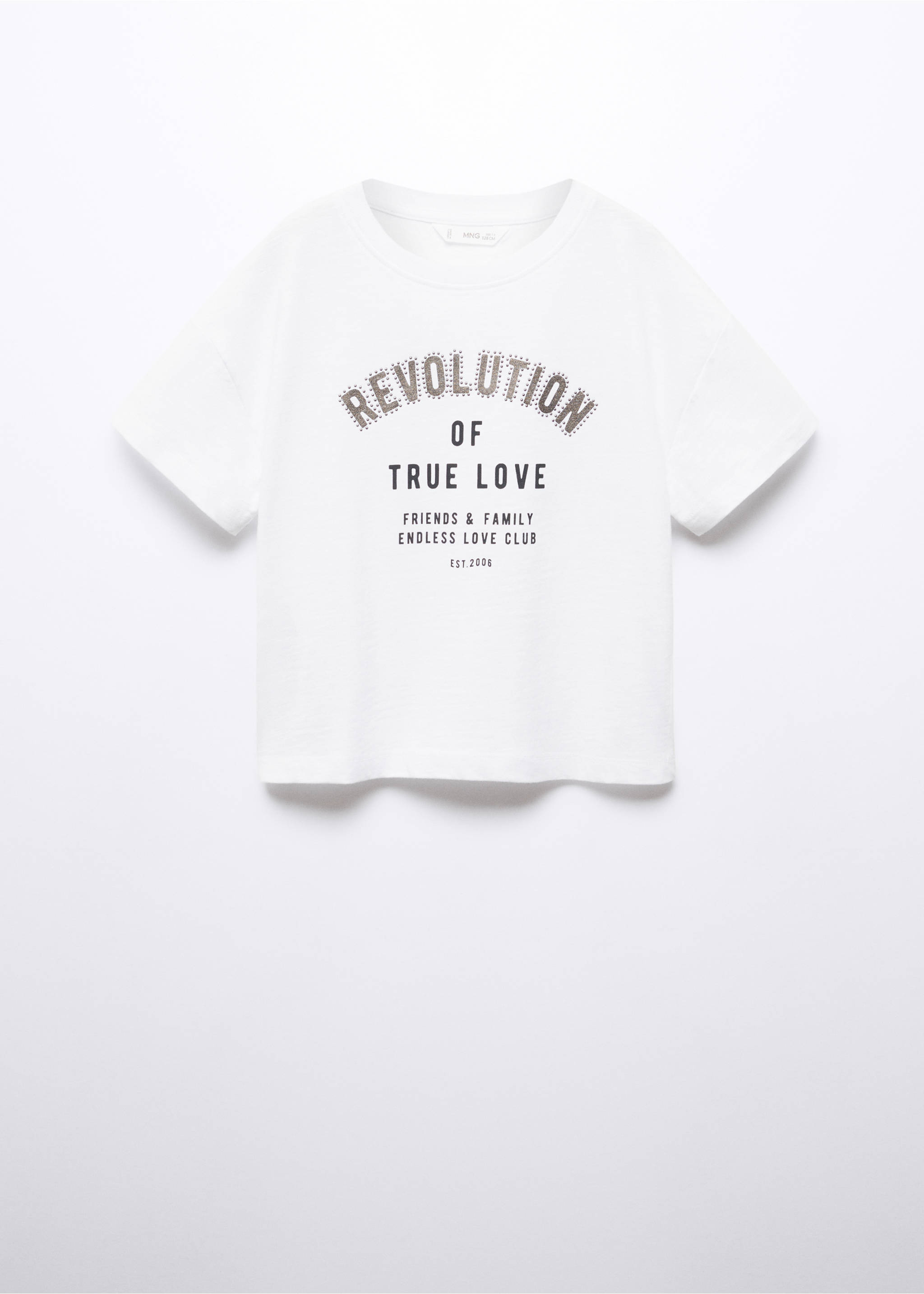 Message cotton T-shirt - Article without model, Off White. Ref: 57073273-00.
