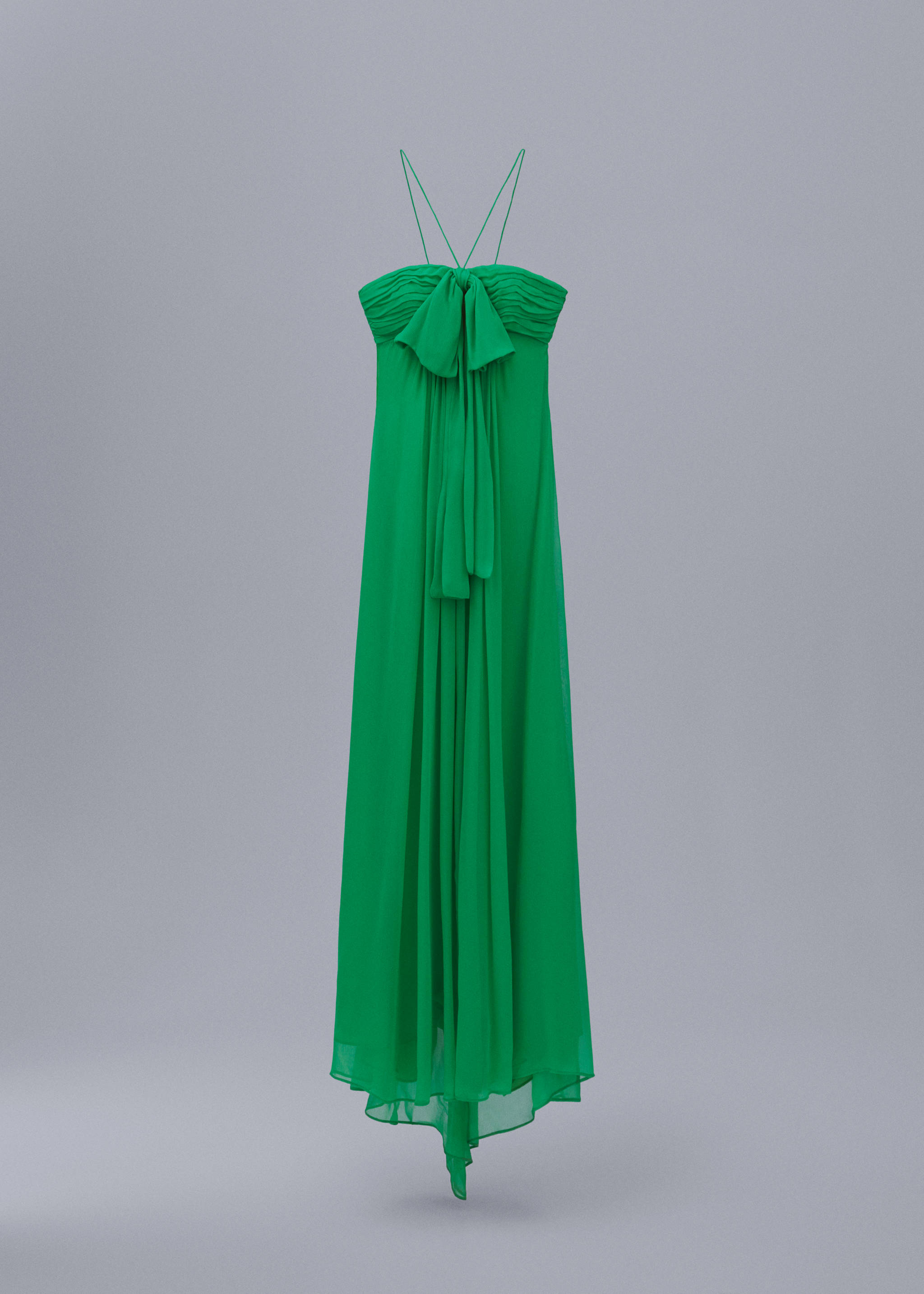 Vestido panel drapeado lazo - Artículo sin modelo