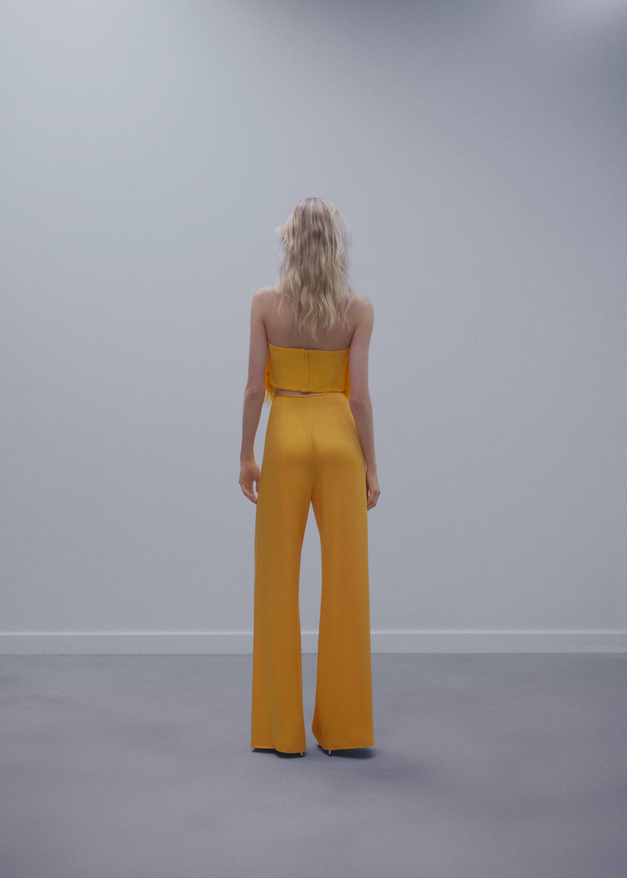 Satin palazzo trousers - Reverse of the article