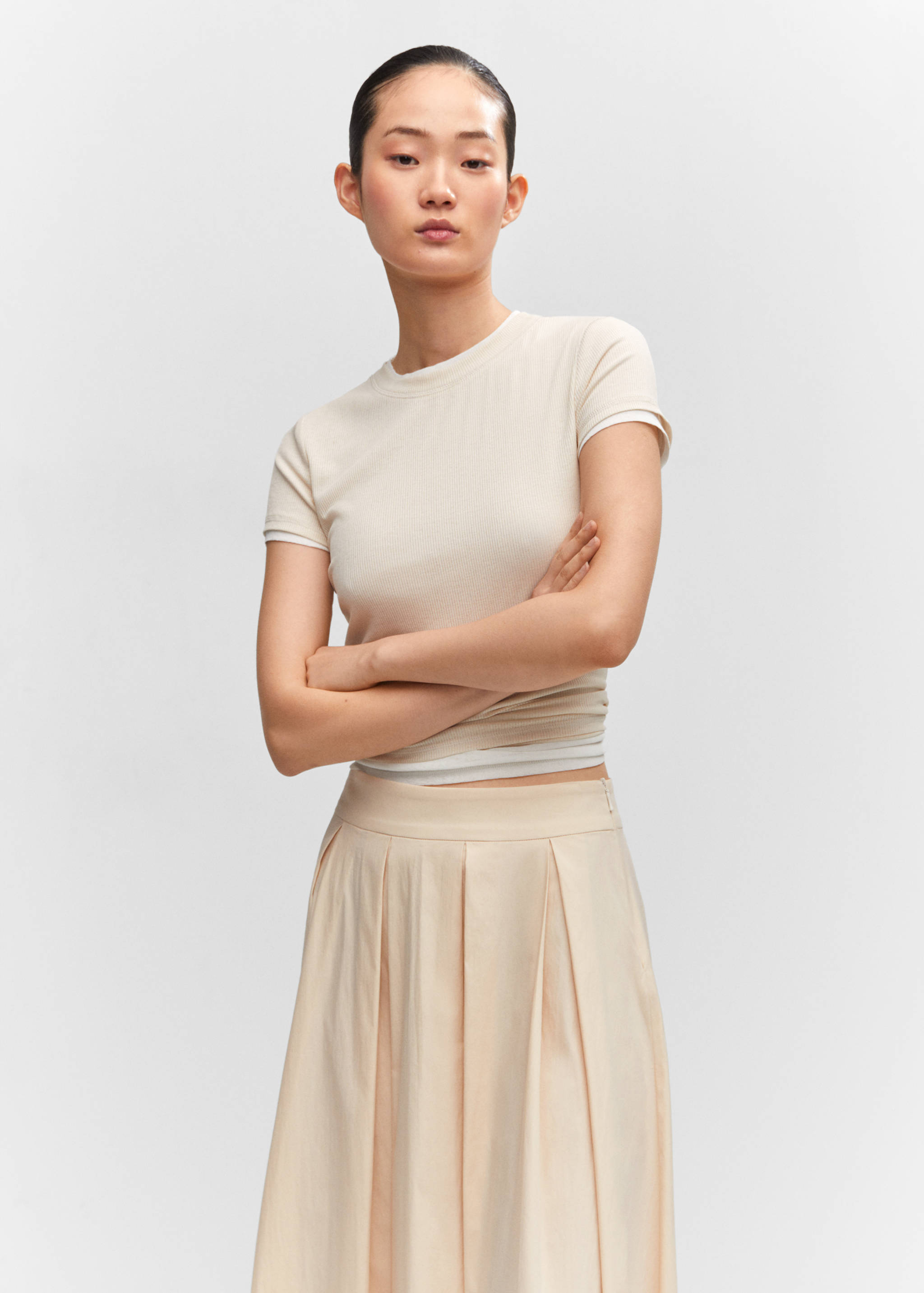 Midi-Rock mit Bundfalten - Detail des Artikels 1