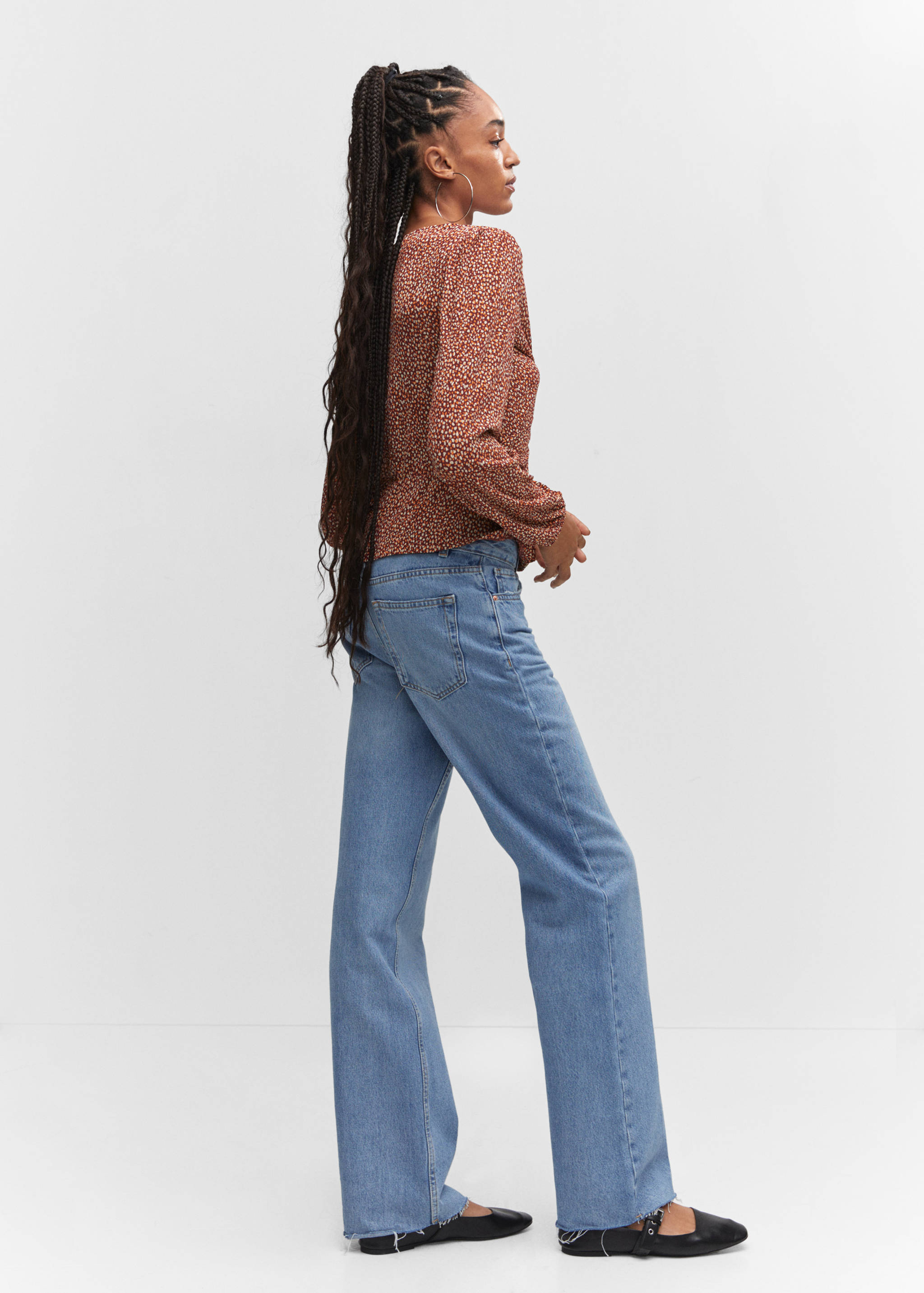 Knot detail printed blouse - Reverse of the article