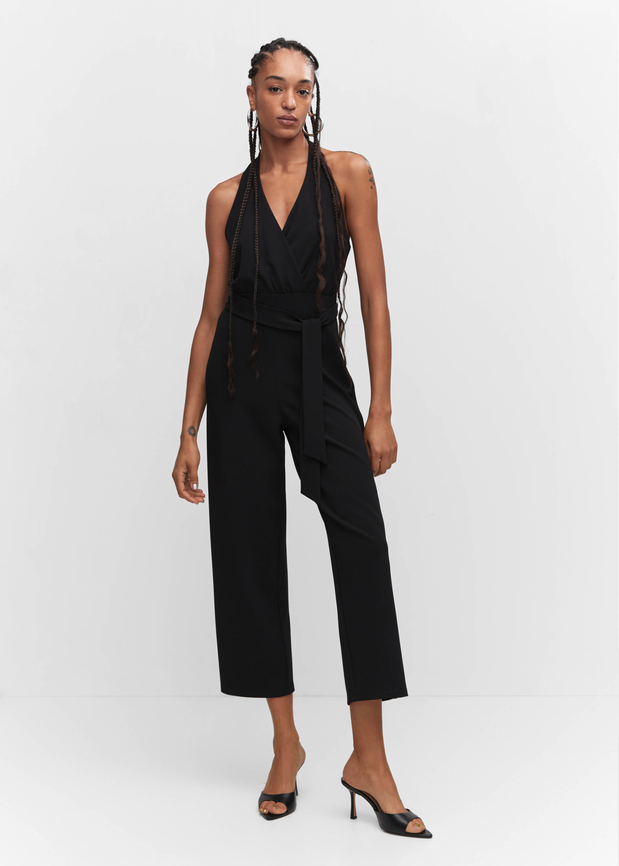 Halter jumpsuit with bow detail - General plane