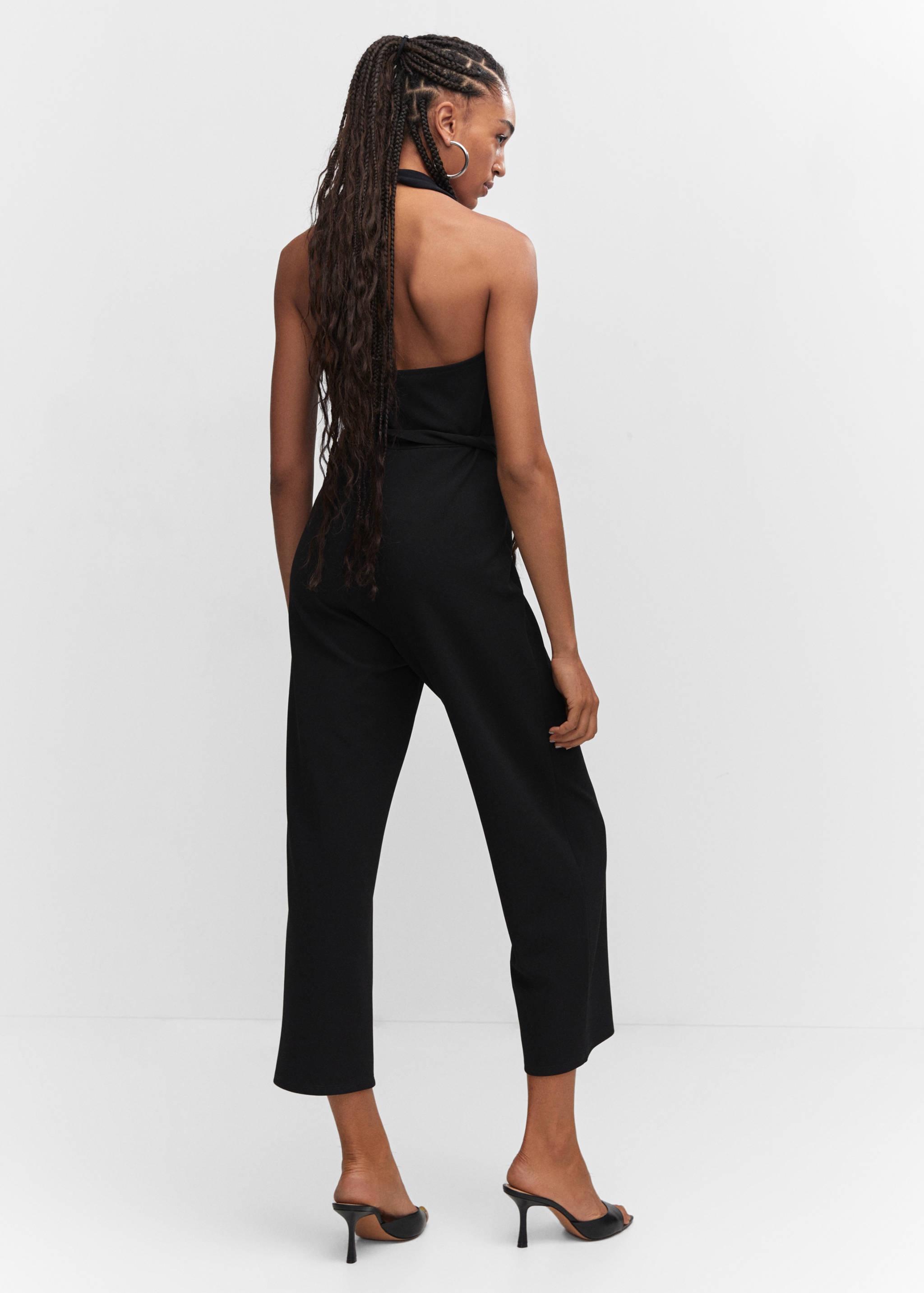 Halter jumpsuit with bow detail - Reverse of the article