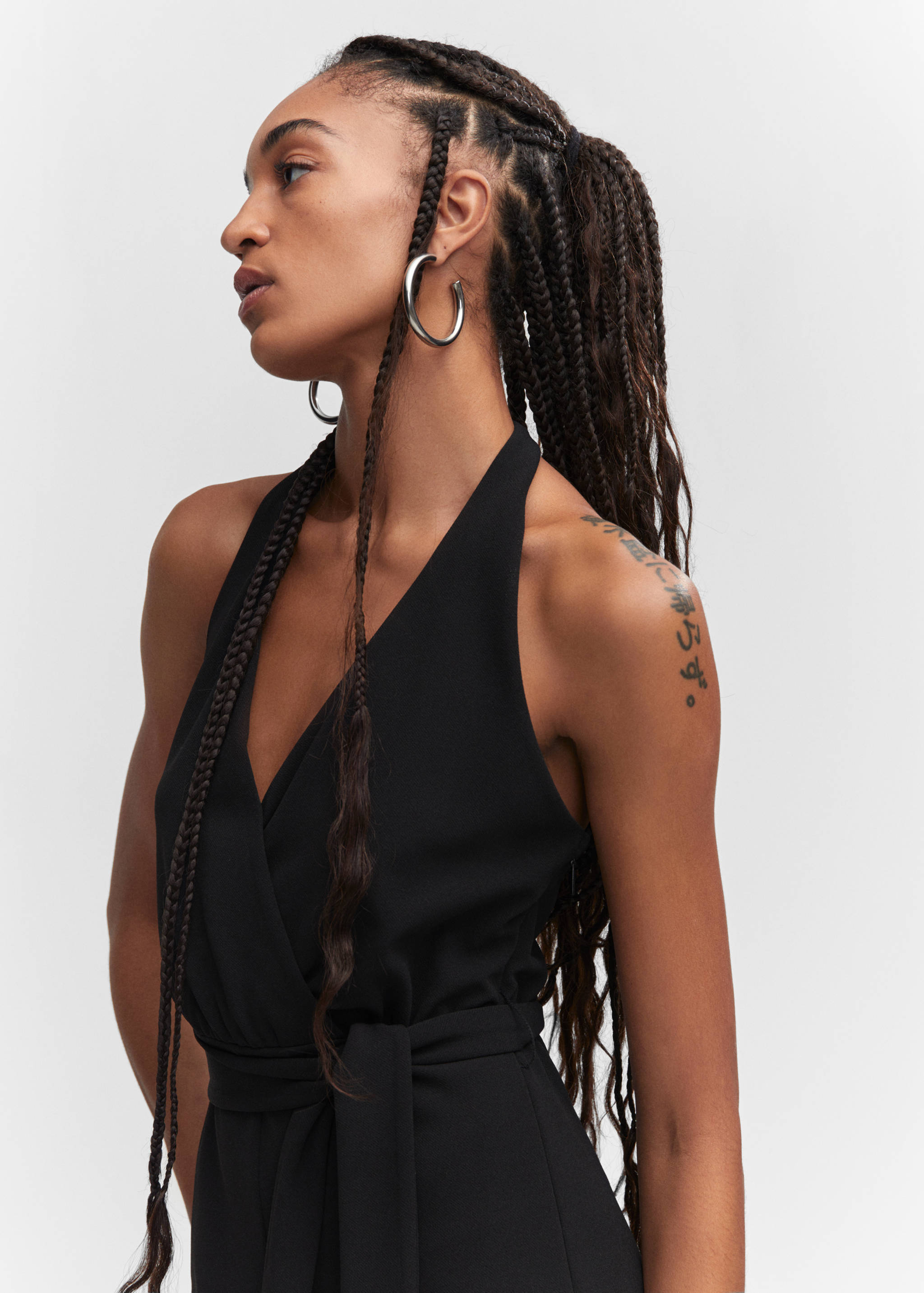 Halter jumpsuit with bow detail - Details of the article 1