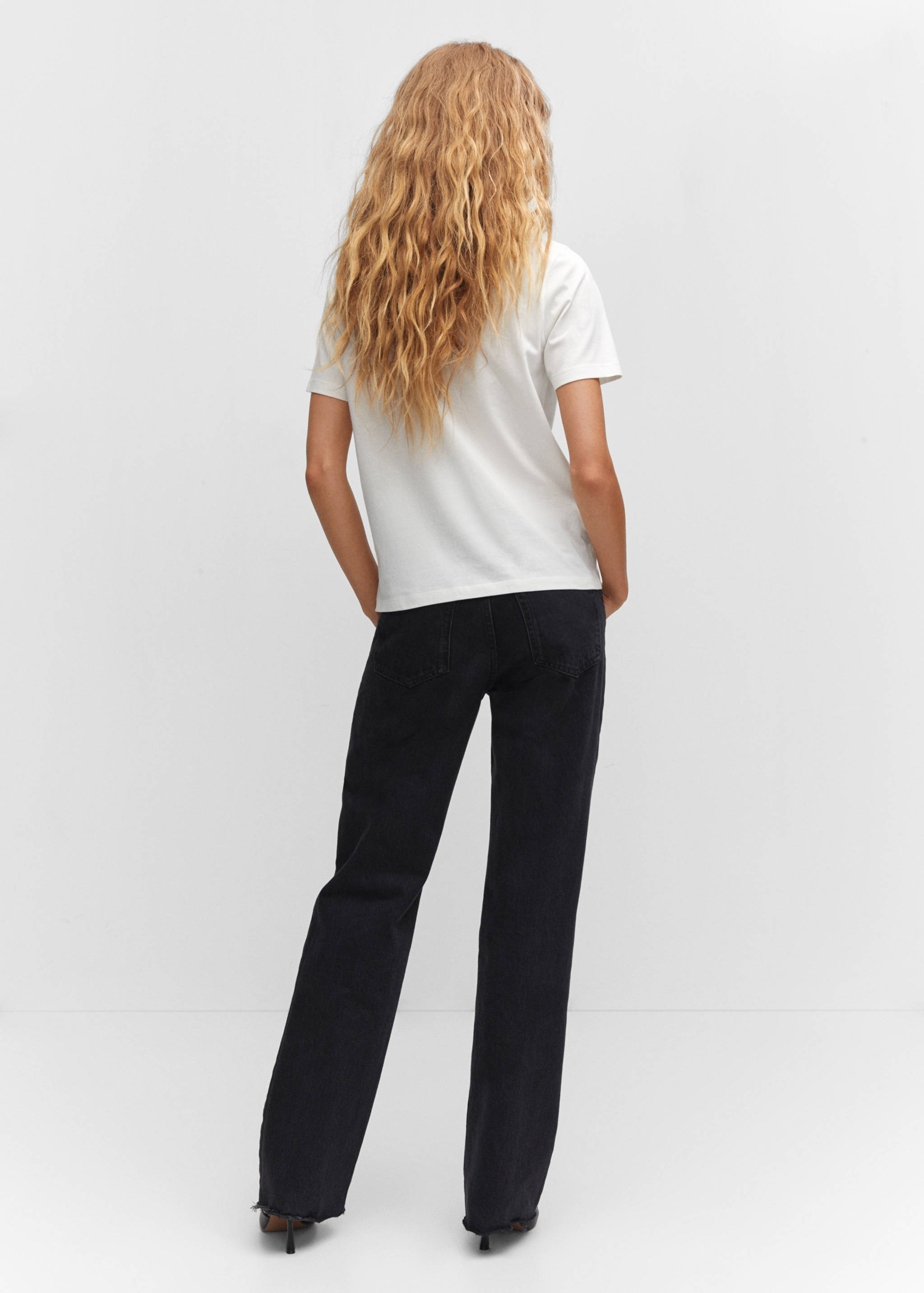 Printed cotton-blend T-shirt - Reverse of the article