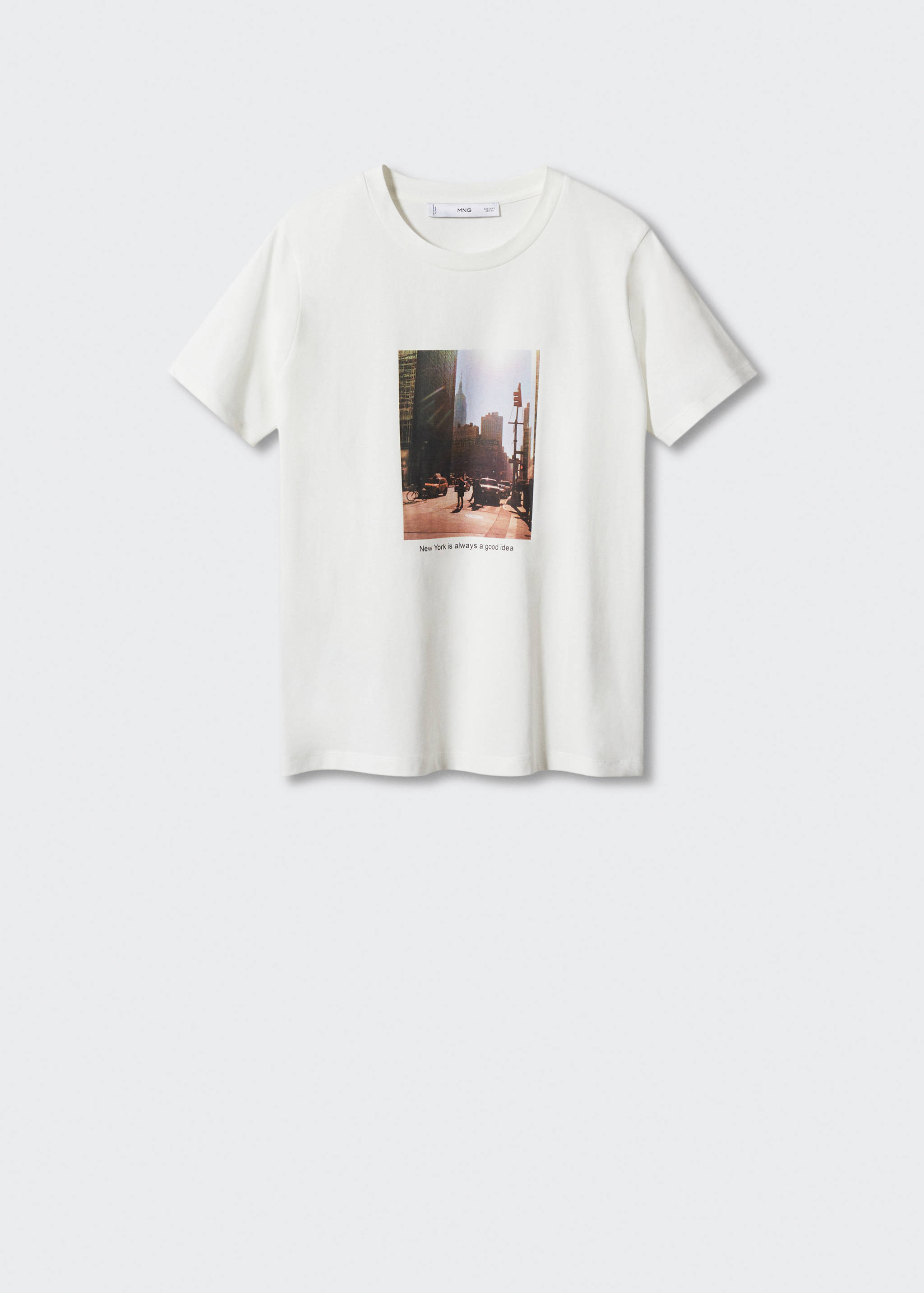 Printed cotton-blend T-shirt - Article without model