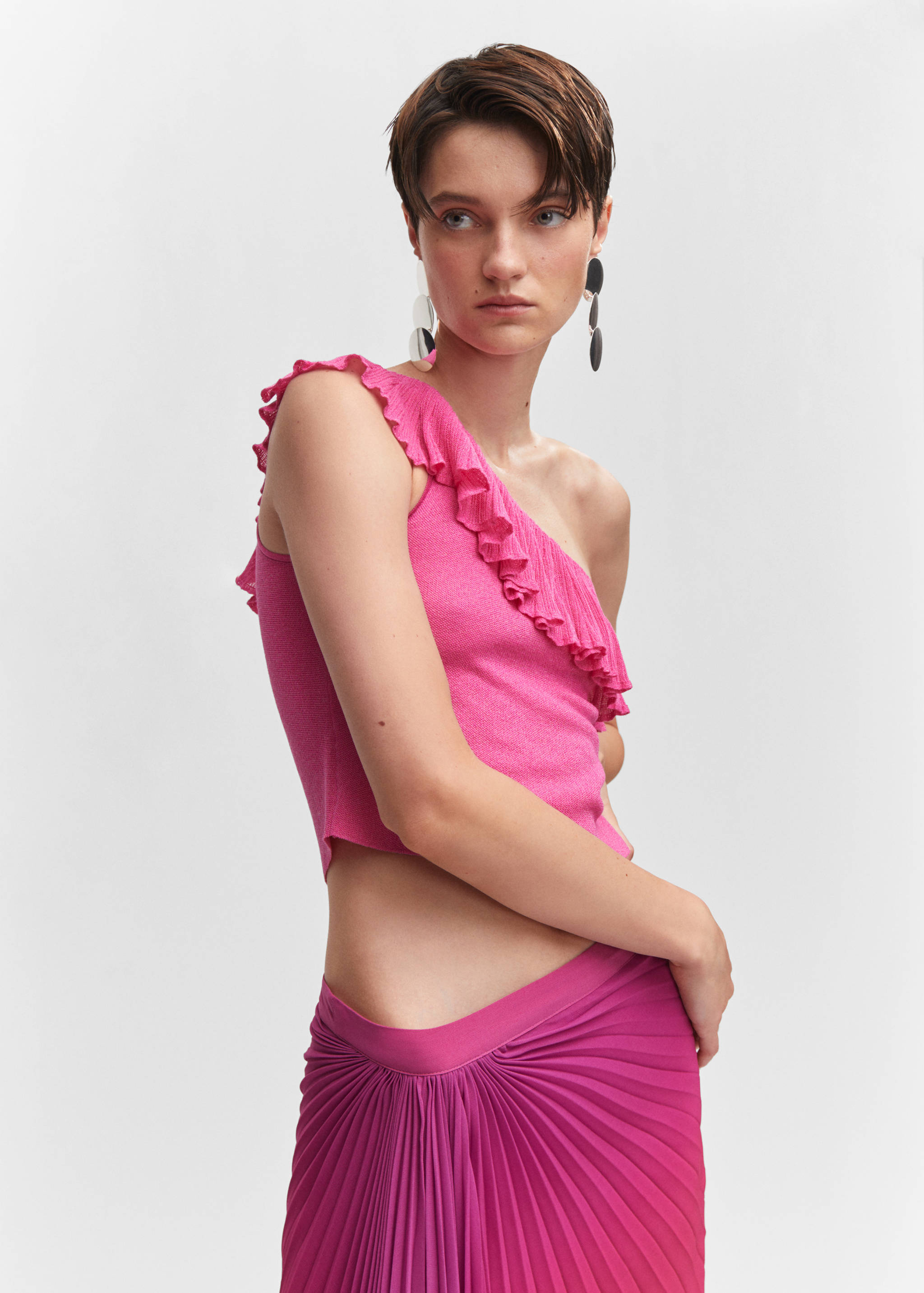 Asymmetrical ruffle top - Medium plane